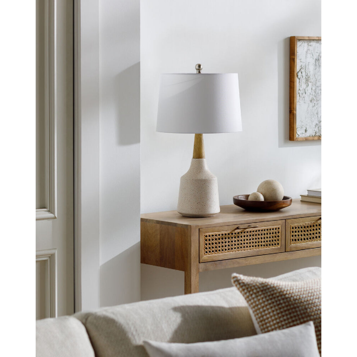 Modern European furniture - Speckled Base Accent Table Lamp - www.oroa.com | Oroa.com