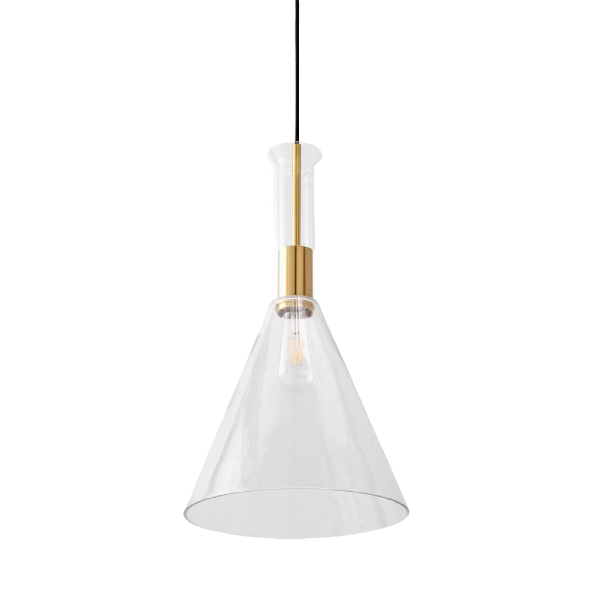 Modern European furniture - Conical Clear Glass Pendant Lamp - www.oroa.com | Oroa.com