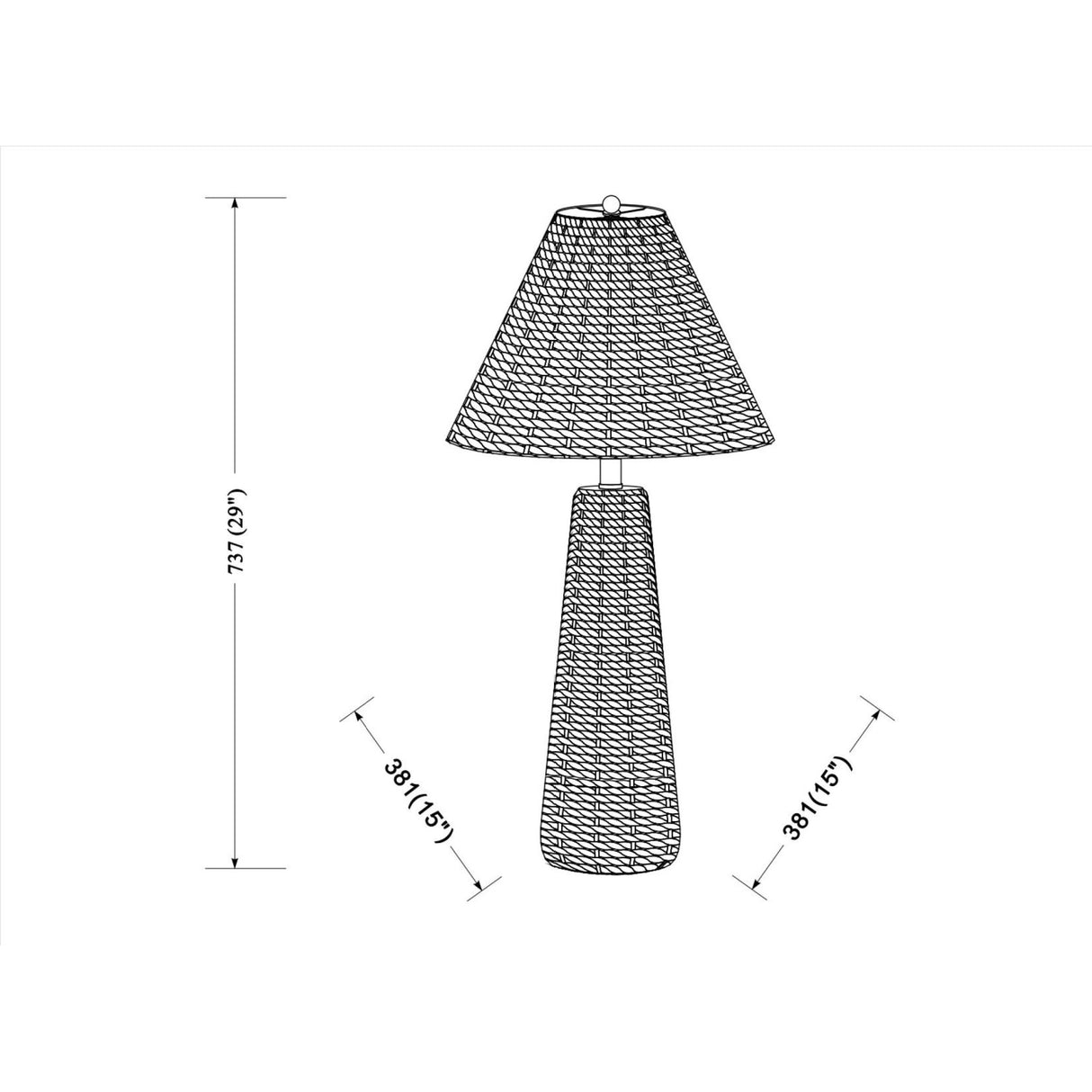 Modern European furniture - Rattan Wrapped Table Lamp - www.oroa.com | Oroa.com