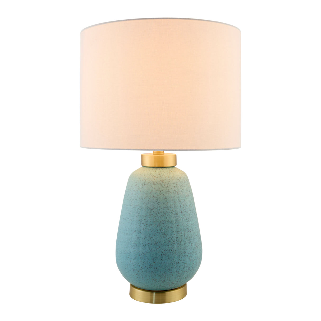 Modern European furniture - Glazed Teal Ceramic Table Lamp - www.oroa.com | Oroa.com