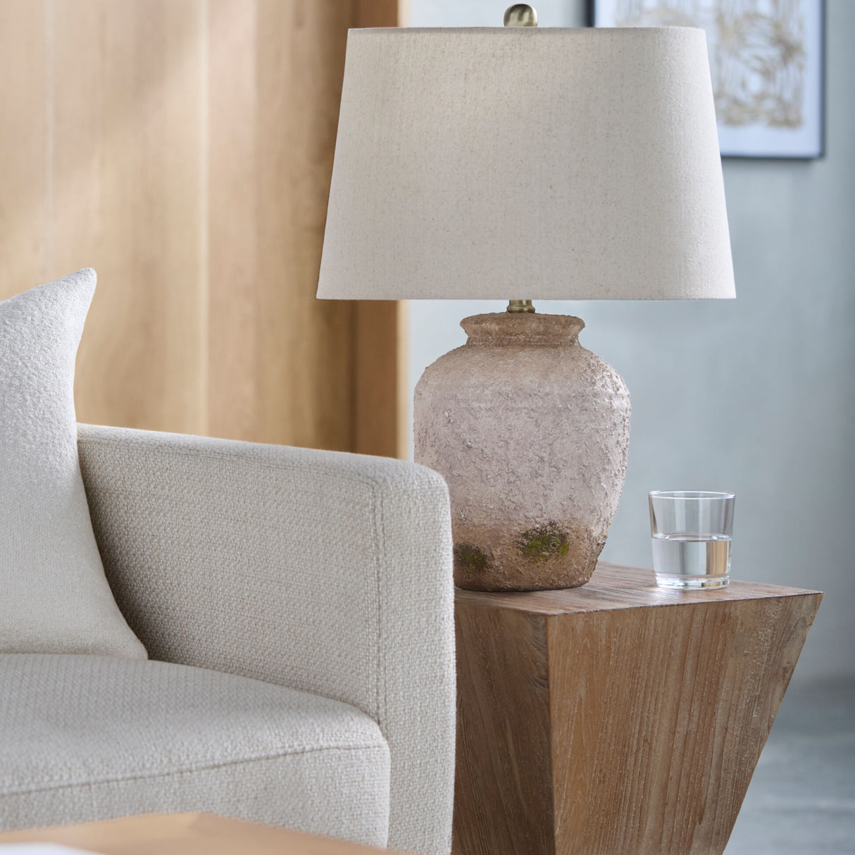 Painted Terracotta Accent Table Lamp | Oroa.com