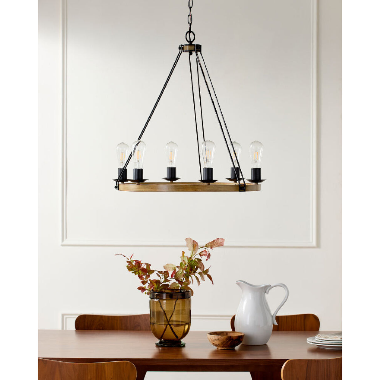Modern European furniture - Copper Ring 5-Light Chandelier - www.oroa.com | Oroa.com