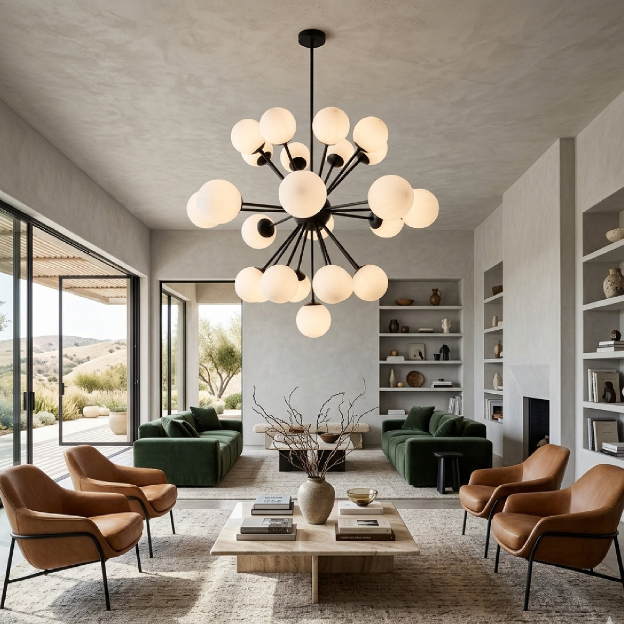 Modern European furniture - Glass Globes 25-Light Chandelier - www.oroa.com | Oroa.com
