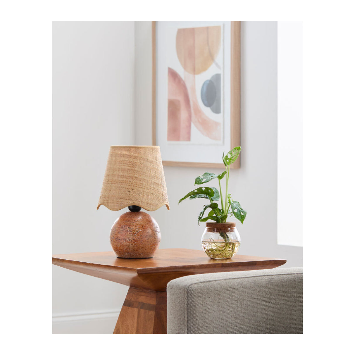 Modern European furniture - Organic Round Base Table Lamp - www.oroa.com | Oroa.com