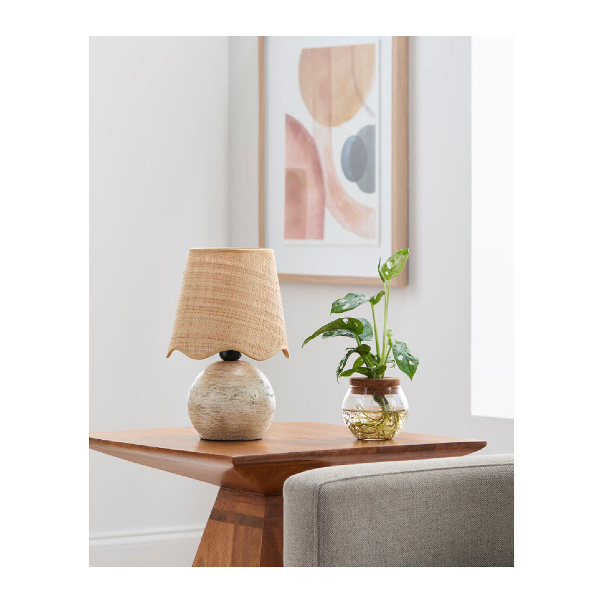 Modern European furniture - Organic Round Base Table Lamp - www.oroa.com | Oroa.com