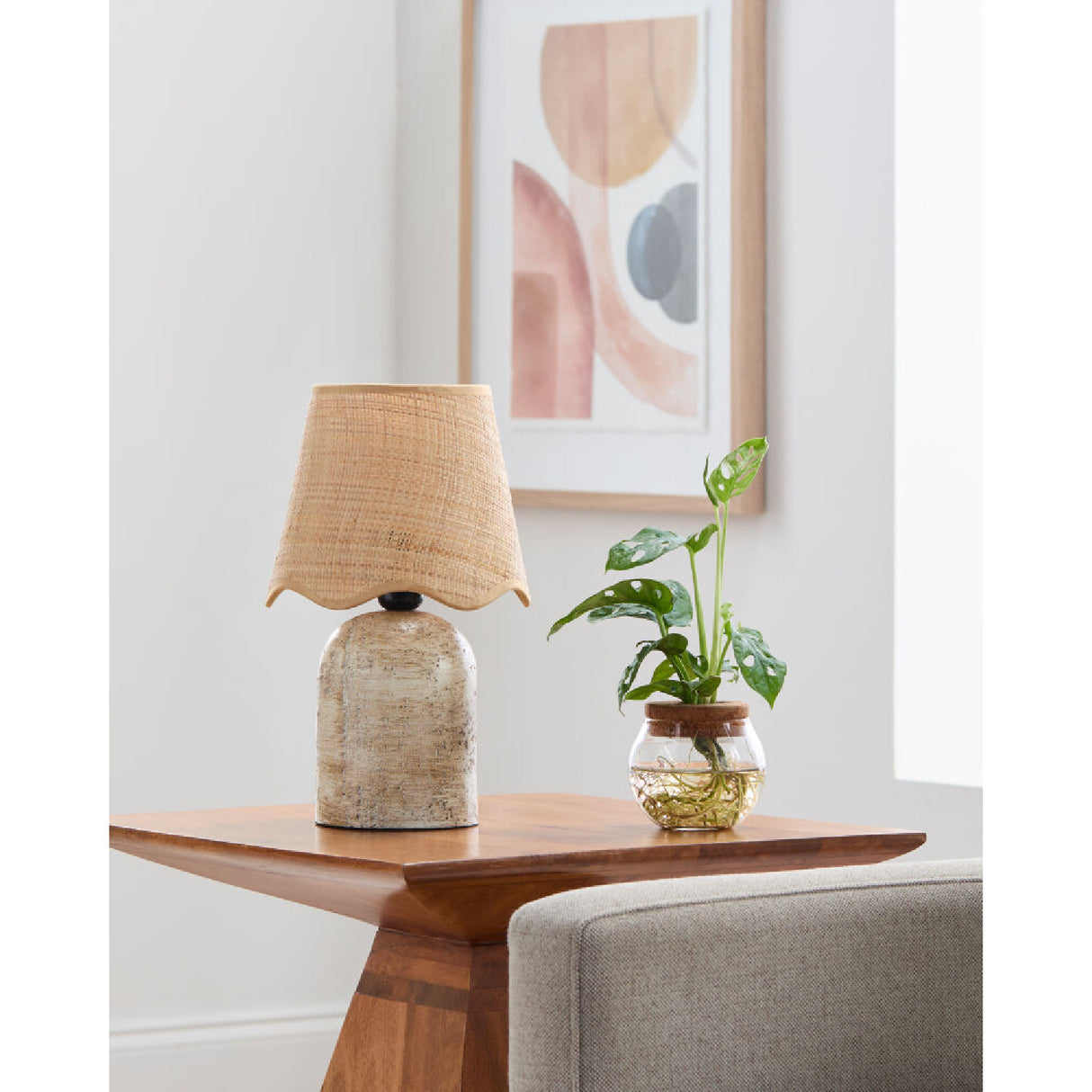 Modern European furniture - Organic Textured Base Table Lamp - www.oroa.com | Oroa.com