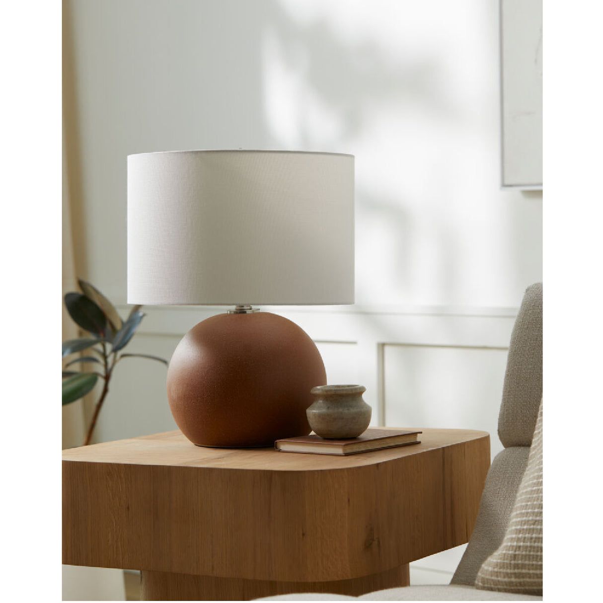 Modern European furniture - Ceramic Sphere Accent Table Lamp - www.oroa.com | Oroa.com