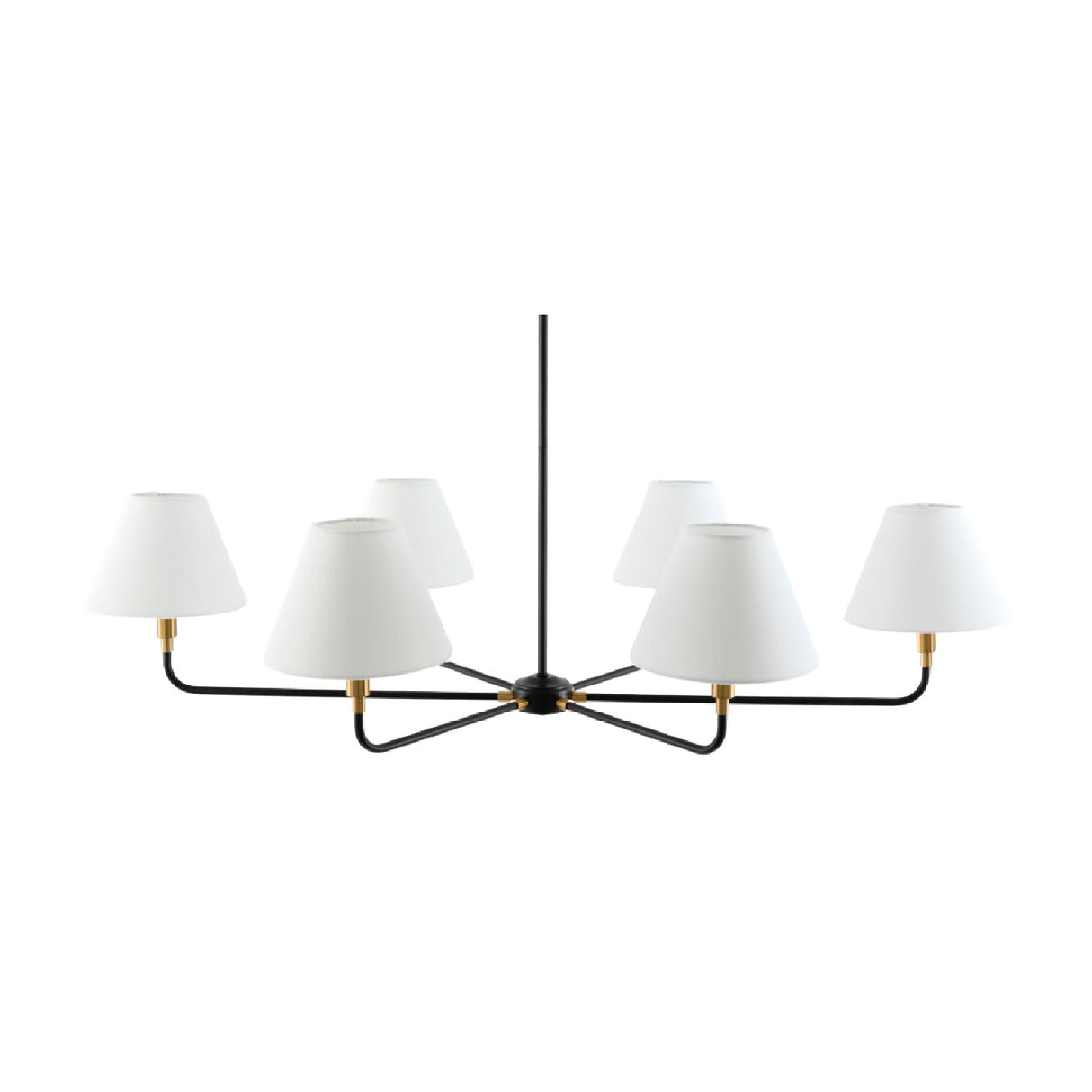 Modern European furniture - 6-Light White Linen Chandelier - www.oroa.com | Oroa.com