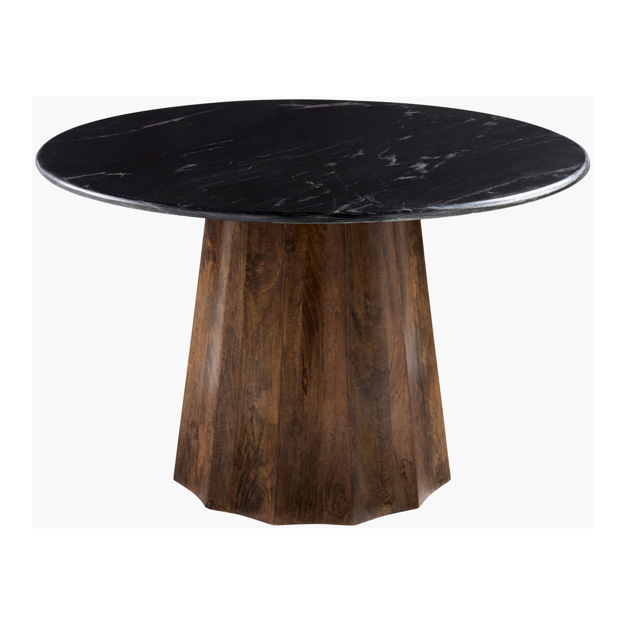 Modern European furniture - Black Marble Round Dining Table - www.oroa.com | Oroa.com