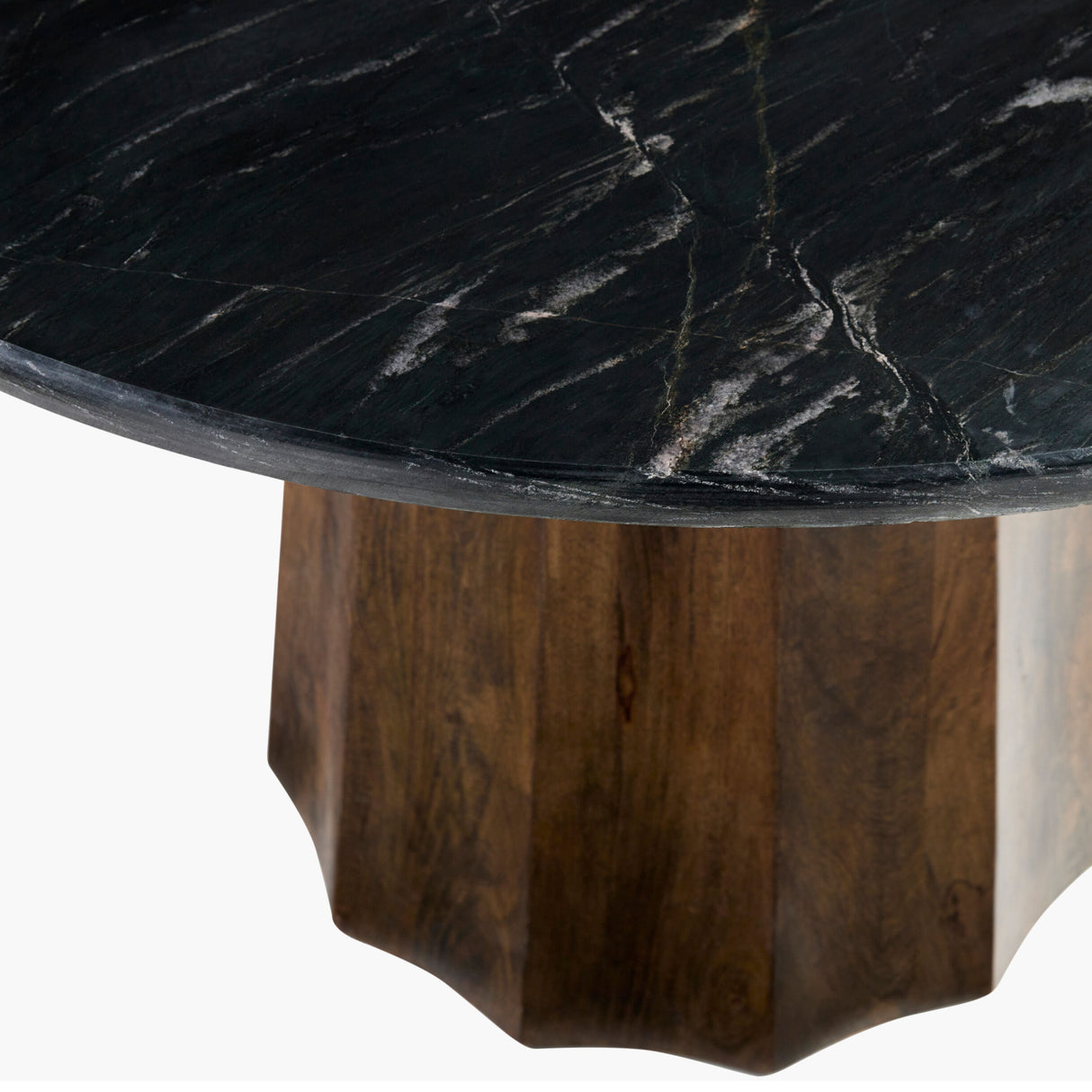 Modern European furniture - Black Marble Round Dining Table - www.oroa.com | Oroa.com