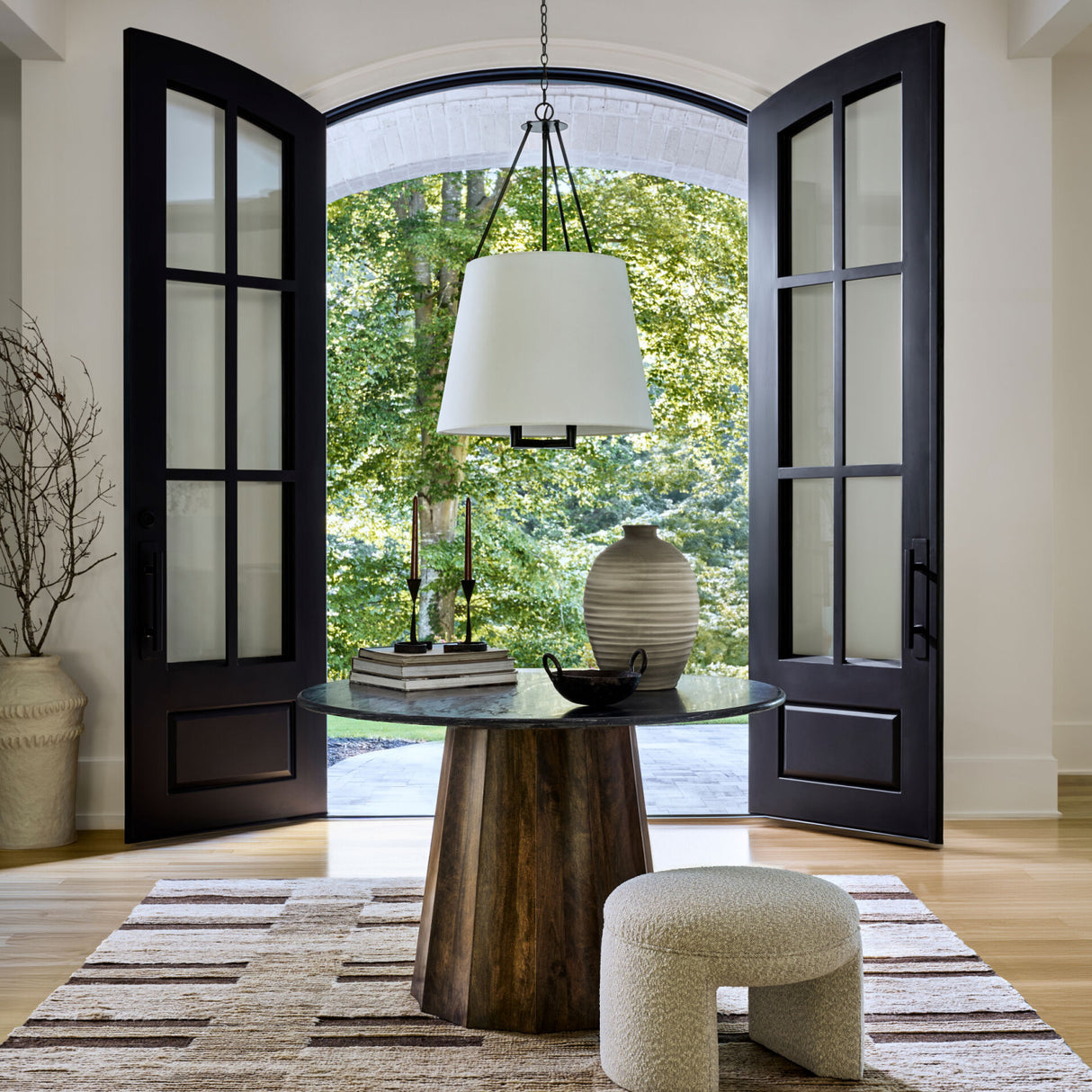 Modern European furniture - Black Marble Round Dining Table - www.oroa.com | Oroa.com