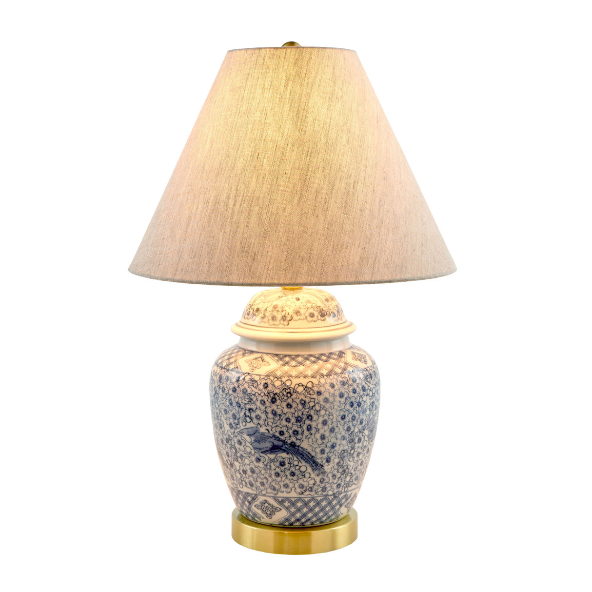 Modern European furniture - Floral Print Ceramic Table Lamp - www.oroa.com | Oroa.com