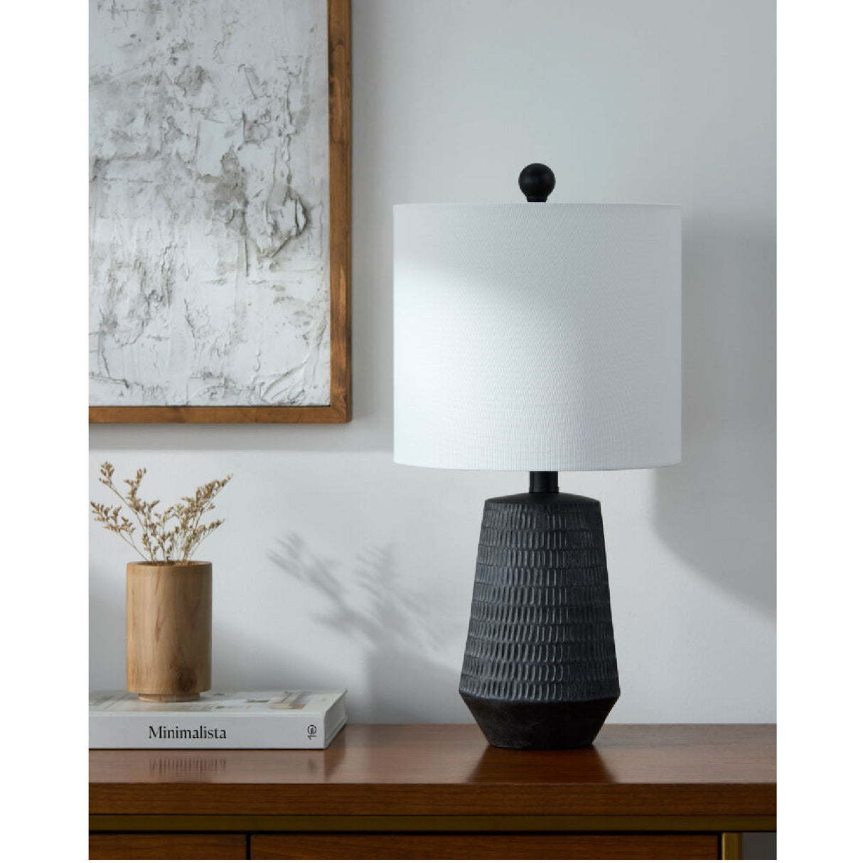 Modern European furniture - Organic-Carved Base Table Lamp - www.oroa.com | Oroa.com