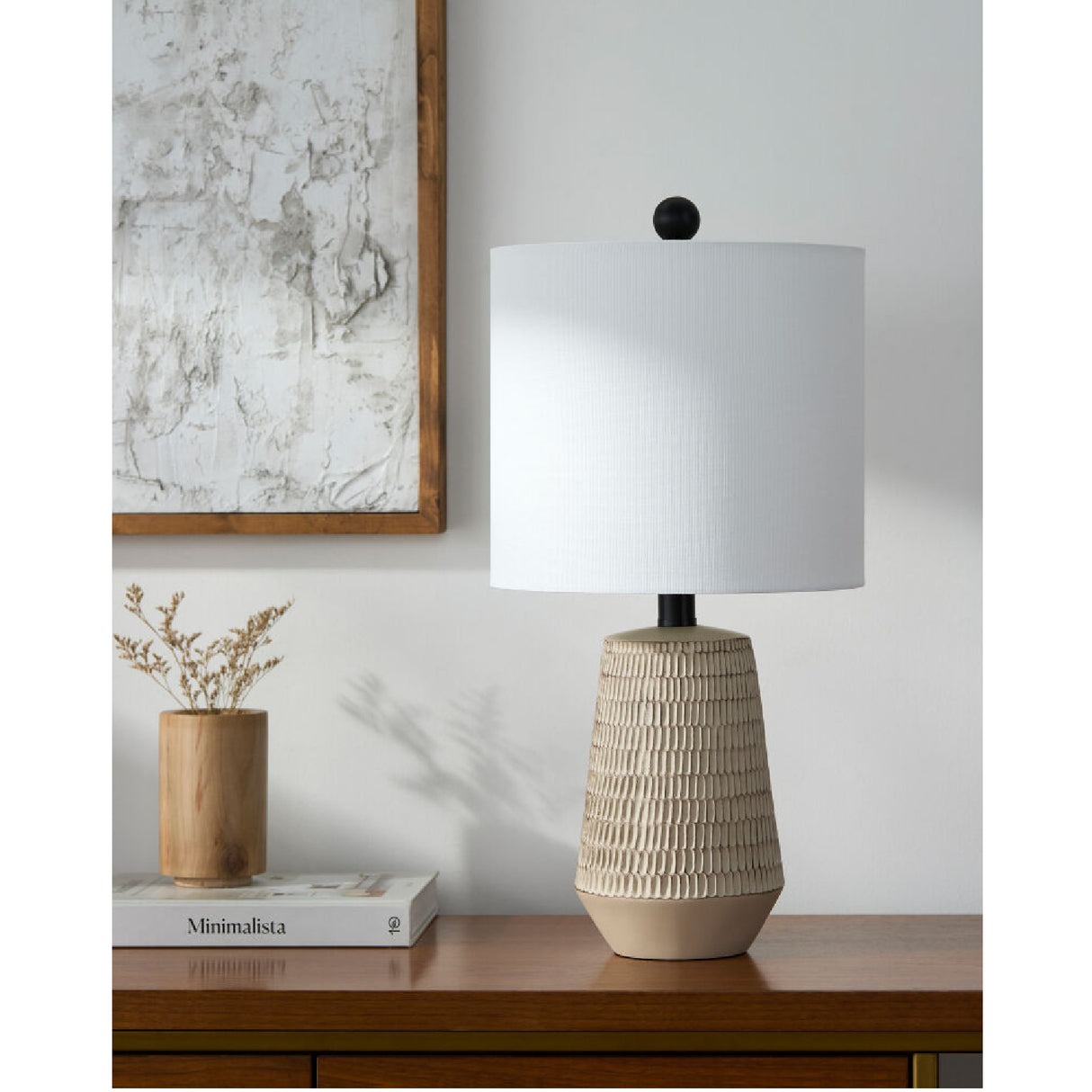 Modern European furniture - Organic-Carved Base Table Lamp - www.oroa.com | Oroa.com