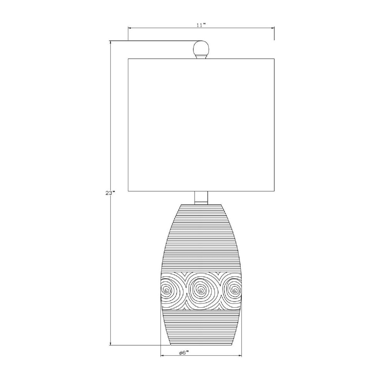 Modern European furniture - White Linen Ceramic Table Lamp - www.oroa.com | Oroa.com