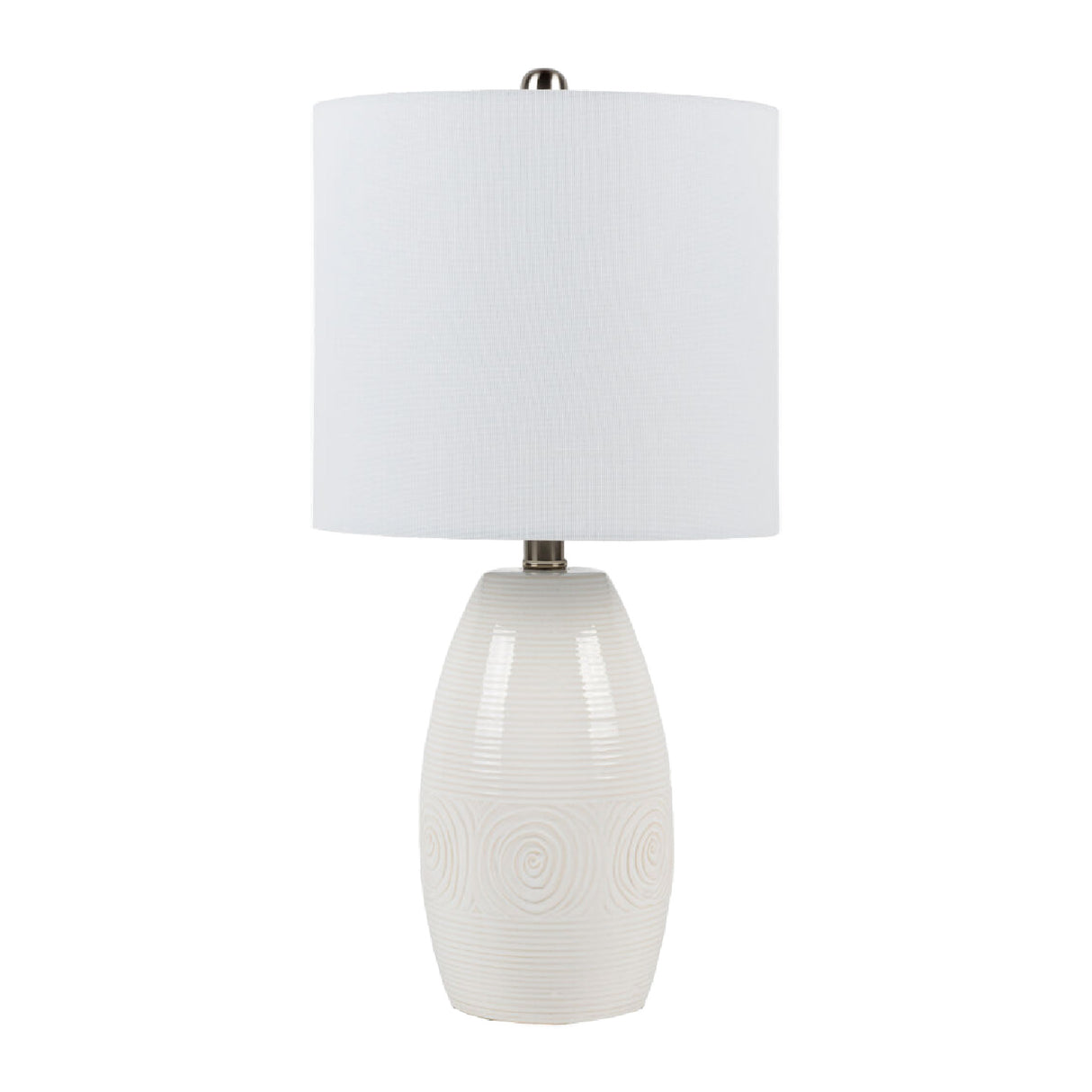 Modern European furniture - White Linen Ceramic Table Lamp - www.oroa.com | Oroa.com
