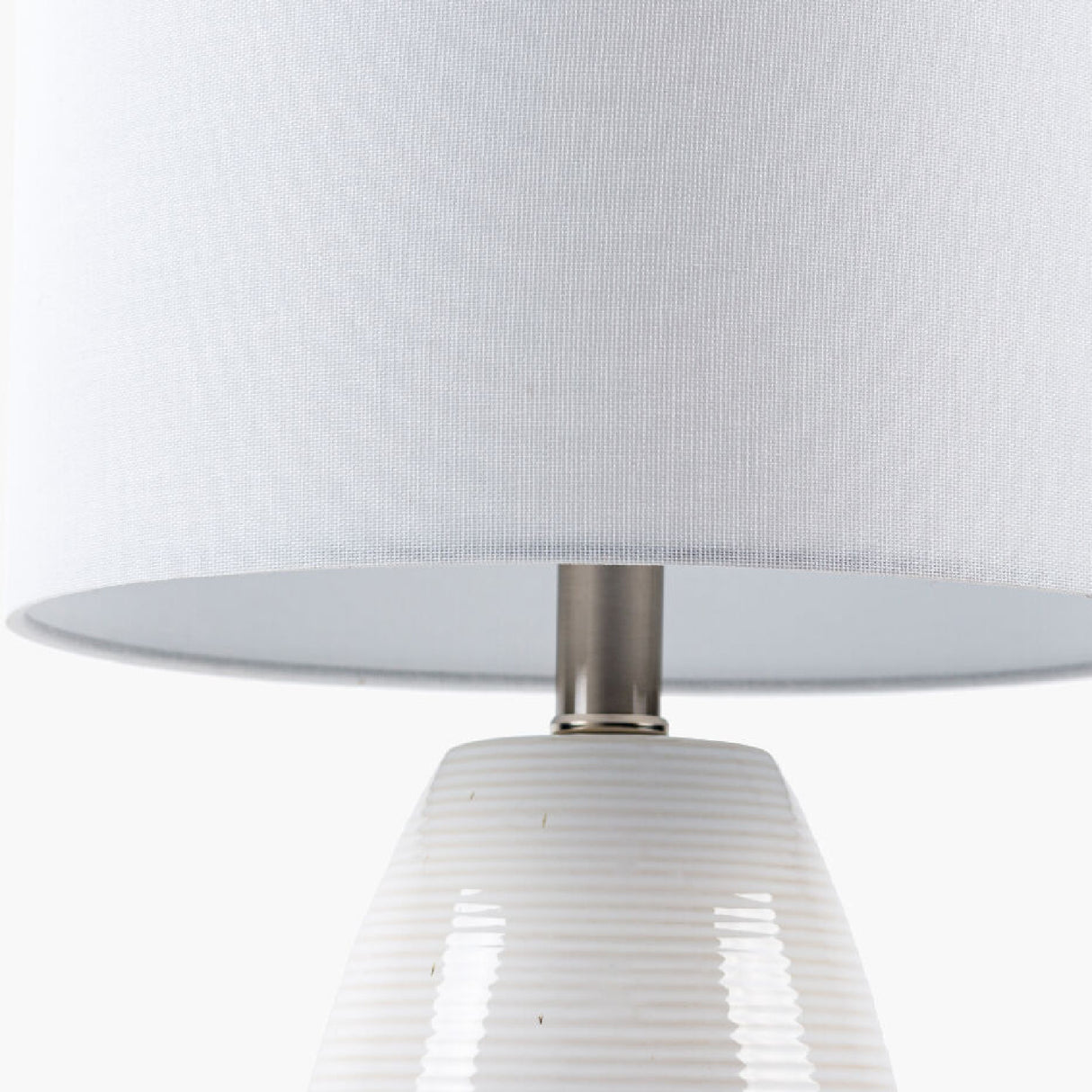 Modern European furniture - White Linen Ceramic Table Lamp - www.oroa.com | Oroa.com