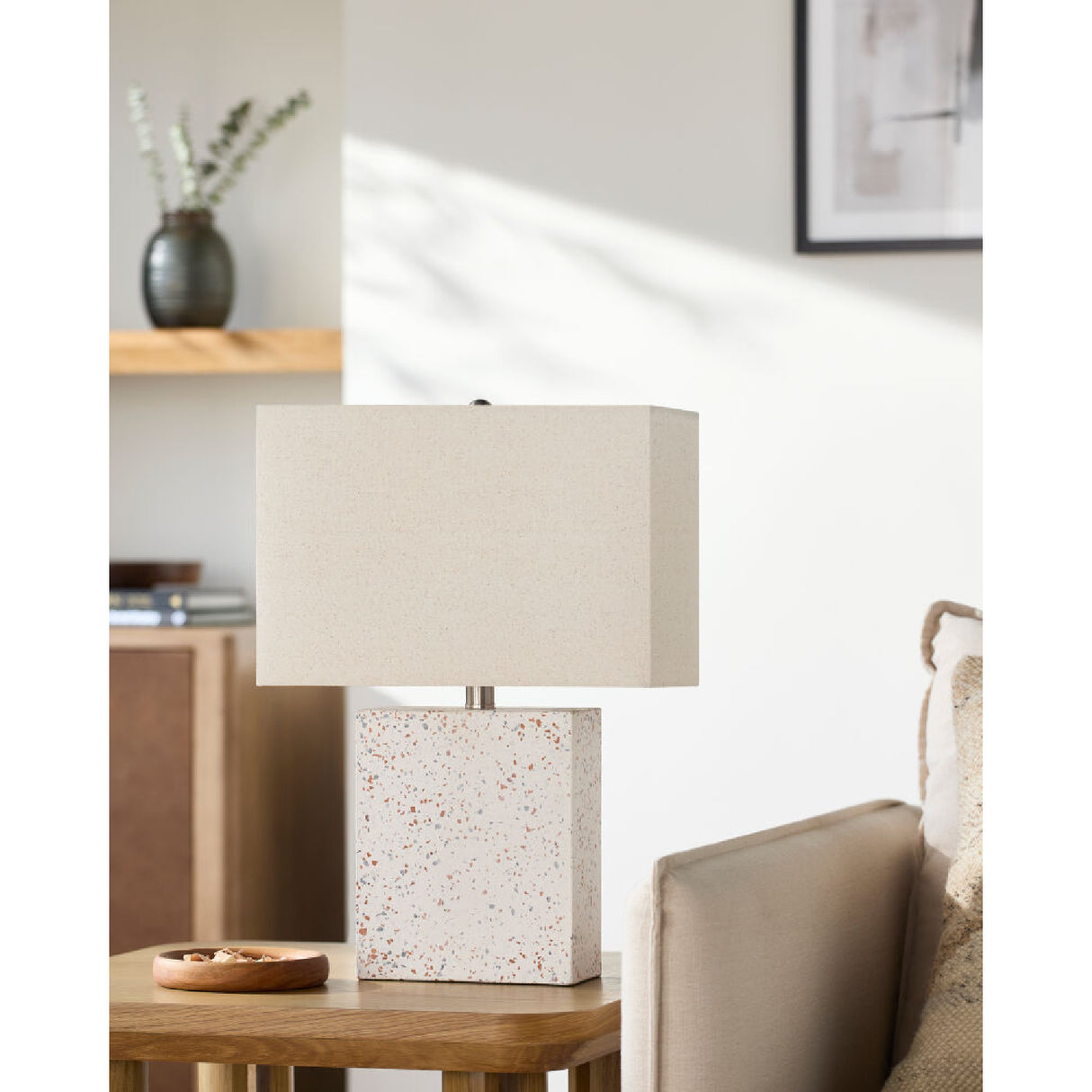 Modern European furniture - Brushed White Concrete Table Lamp - www.oroa.com | Oroa.com