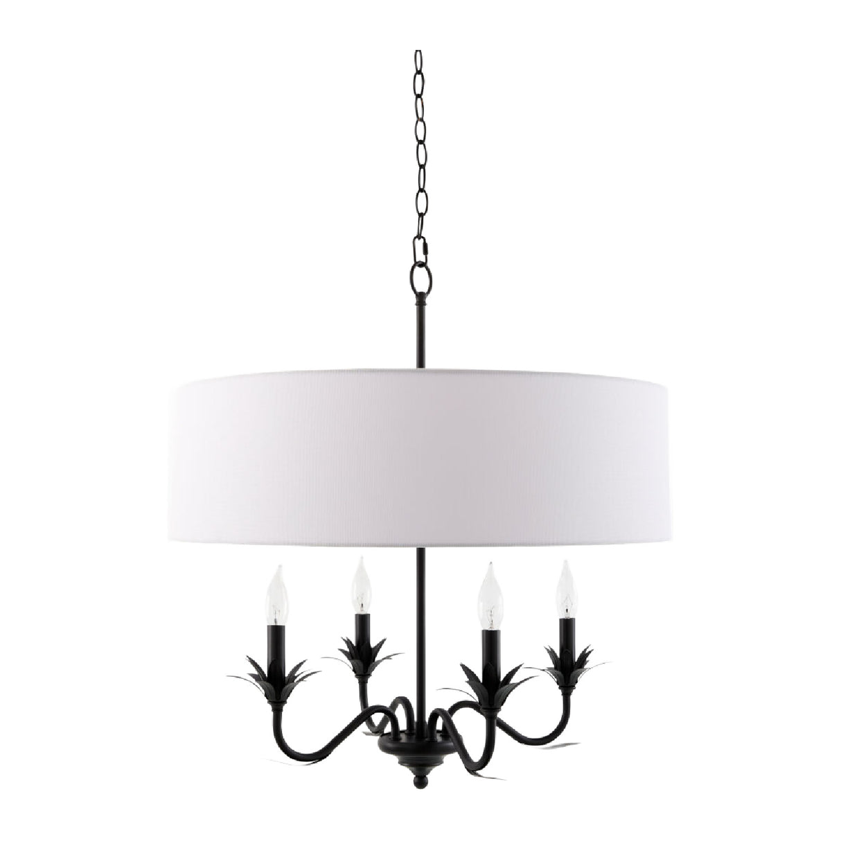 Modern European furniture - Black Floral Candelabra 4-Light Chandelier - www.oroa.com | Oroa.com