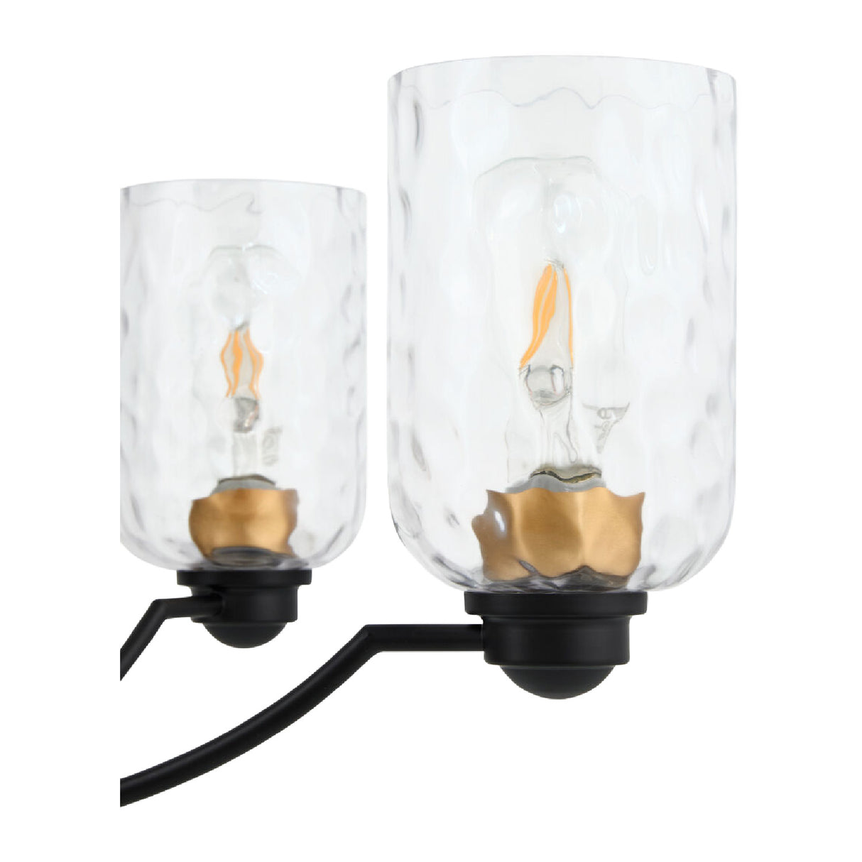 Modern European furniture - Textured Clear Glass 5-Light Chandelier - www.oroa.com | Oroa.com