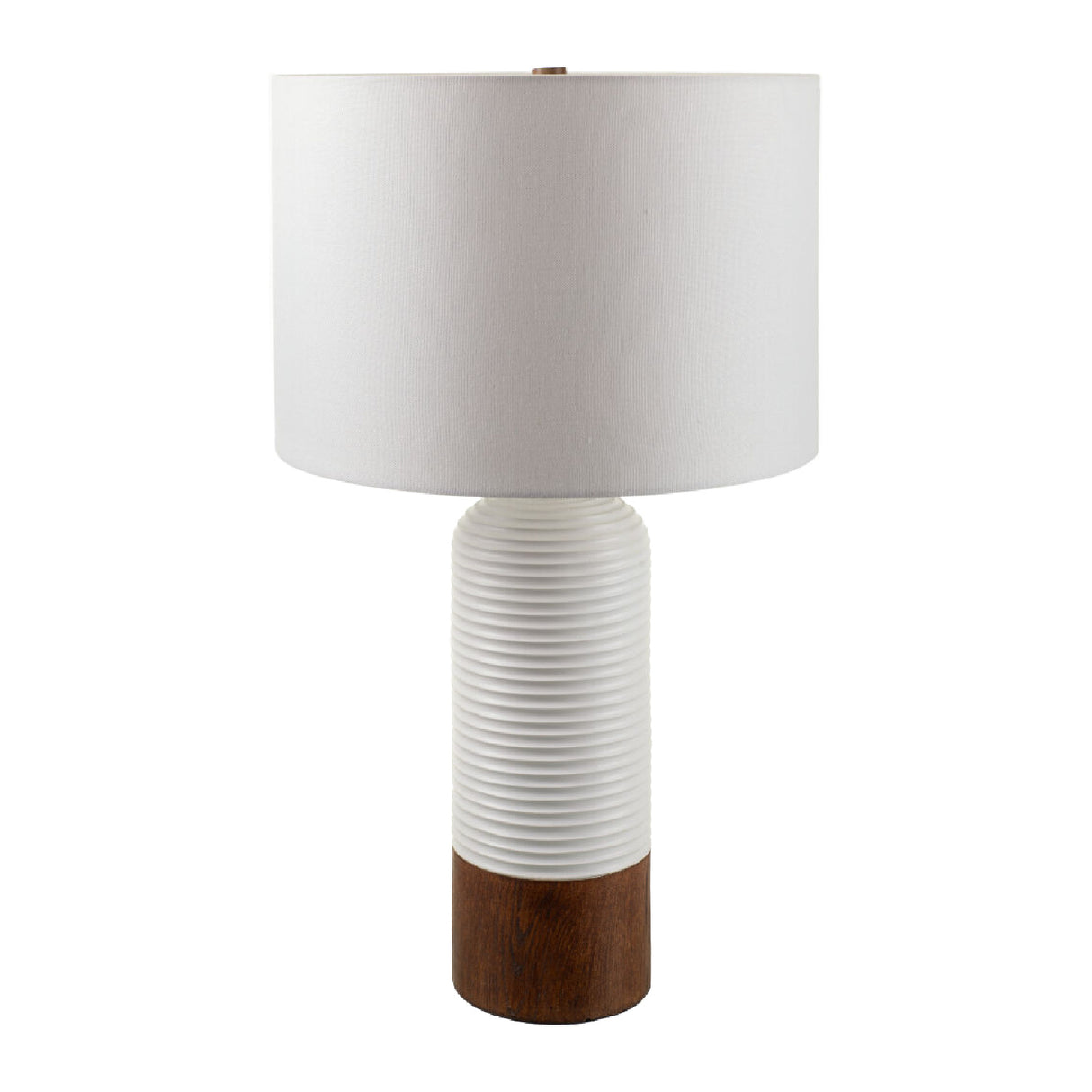 Modern European furniture - White Drum Linen Table Lamp - www.oroa.com | Oroa.com