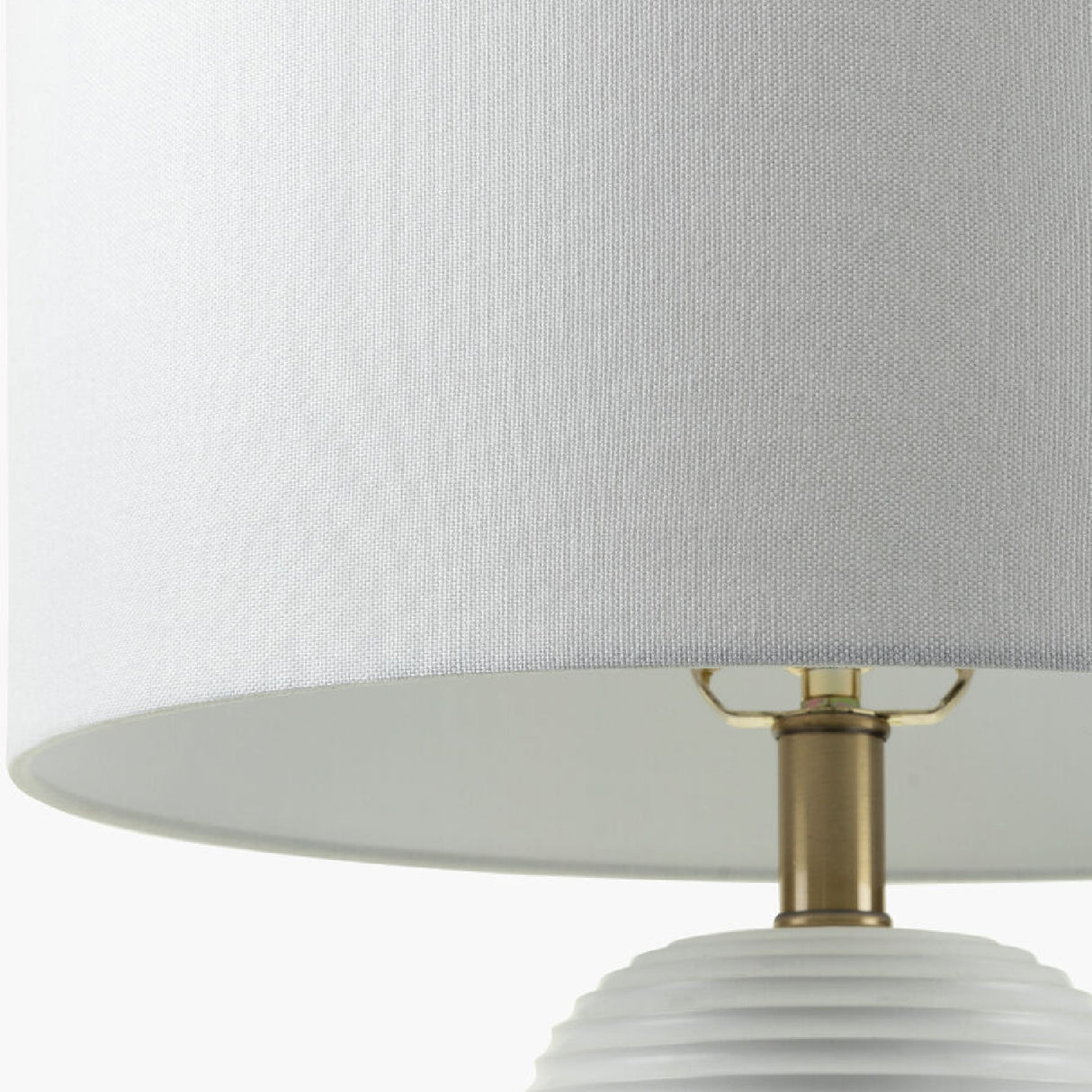 Modern European furniture - White Drum Linen Table Lamp - www.oroa.com | Oroa.com