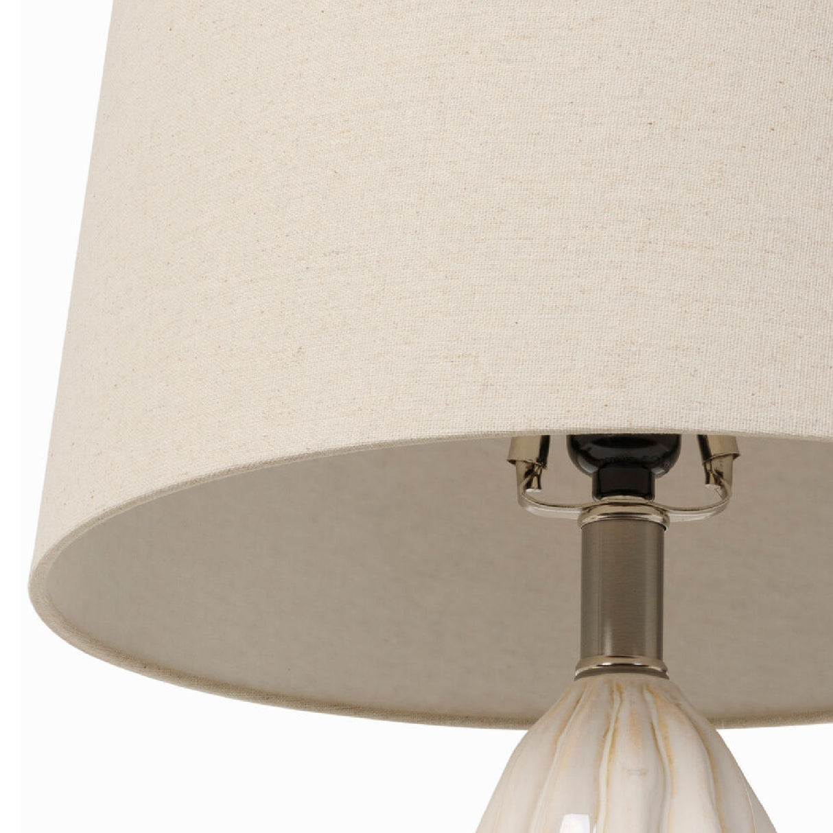 Modern European furniture - Wavy White Ceramic Table Lamp - www.oroa.com | Oroa.com