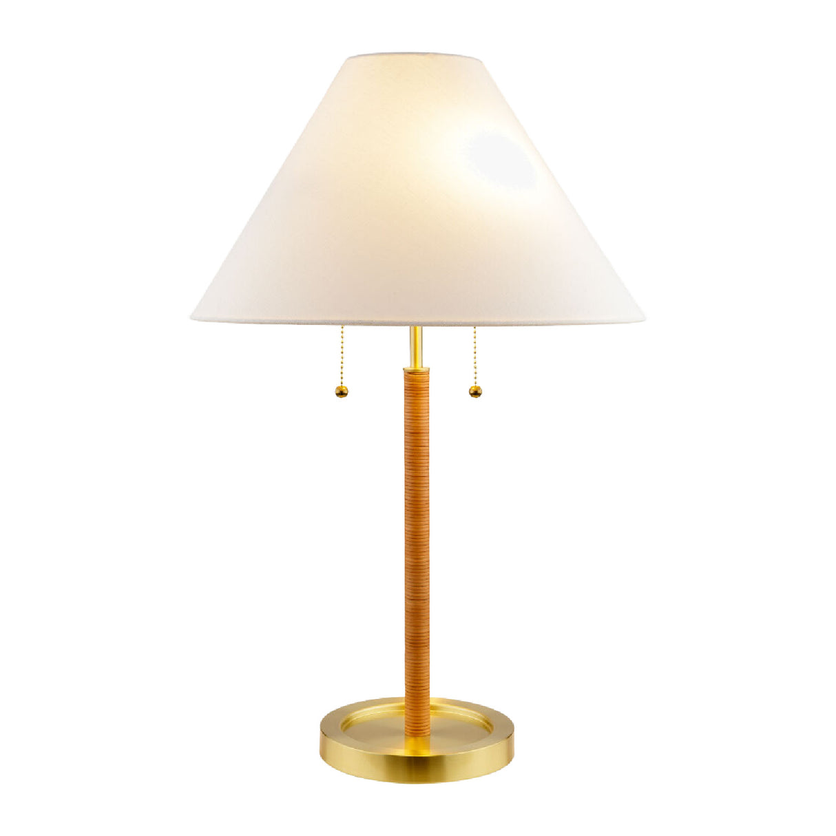 Modern European furniture - White Linen Pull-Switch Table Lamp - www.oroa.com | Oroa.com