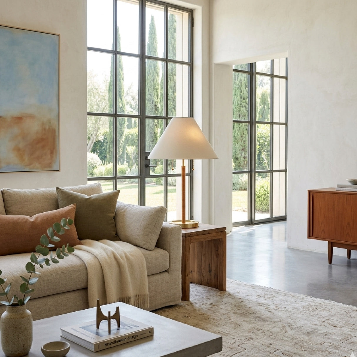 Modern European furniture - White Linen Pull-Switch Table Lamp - www.oroa.com | Oroa.com