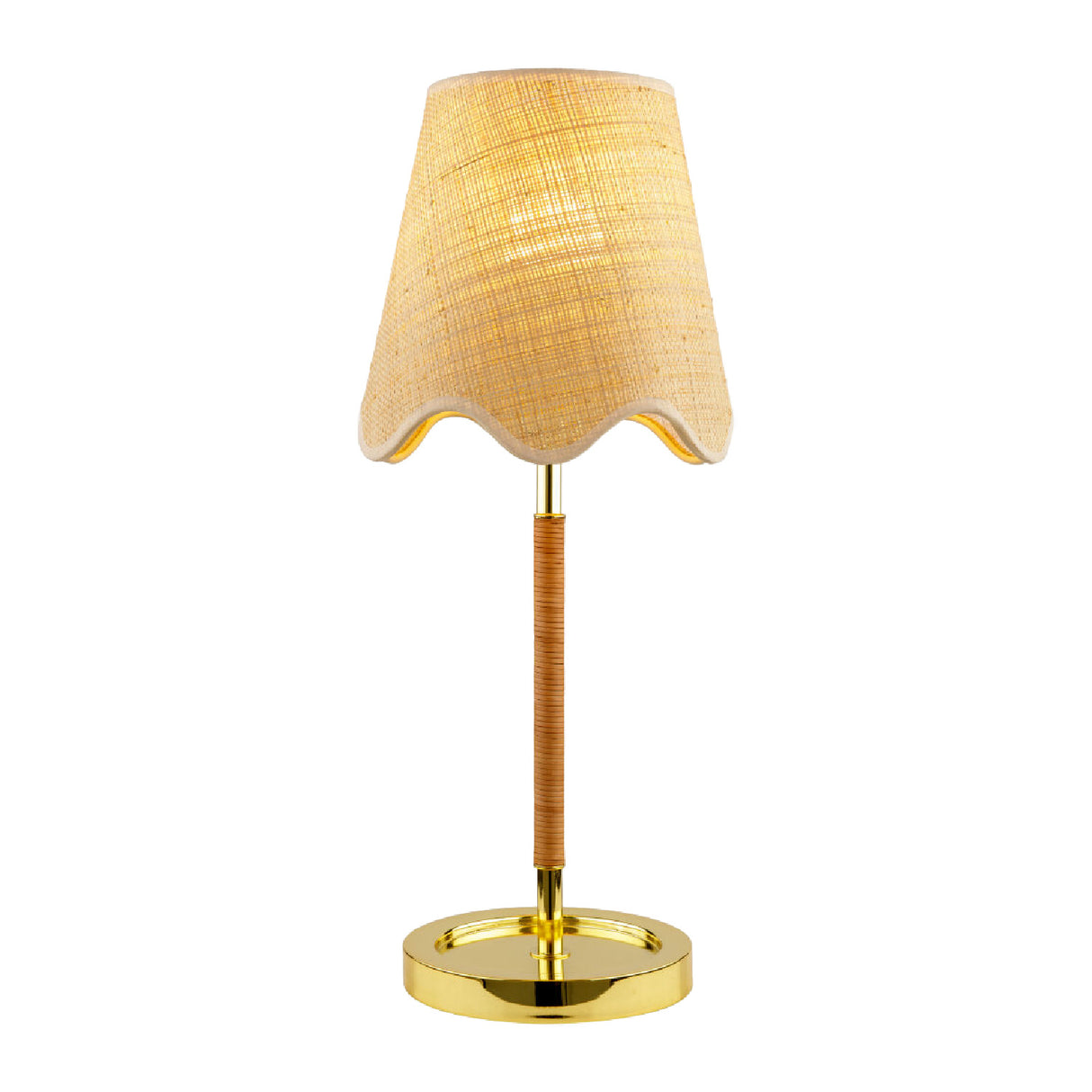 Modern European furniture - Scalloped Beige Jute Table Lamp - www.oroa.com | Oroa.com