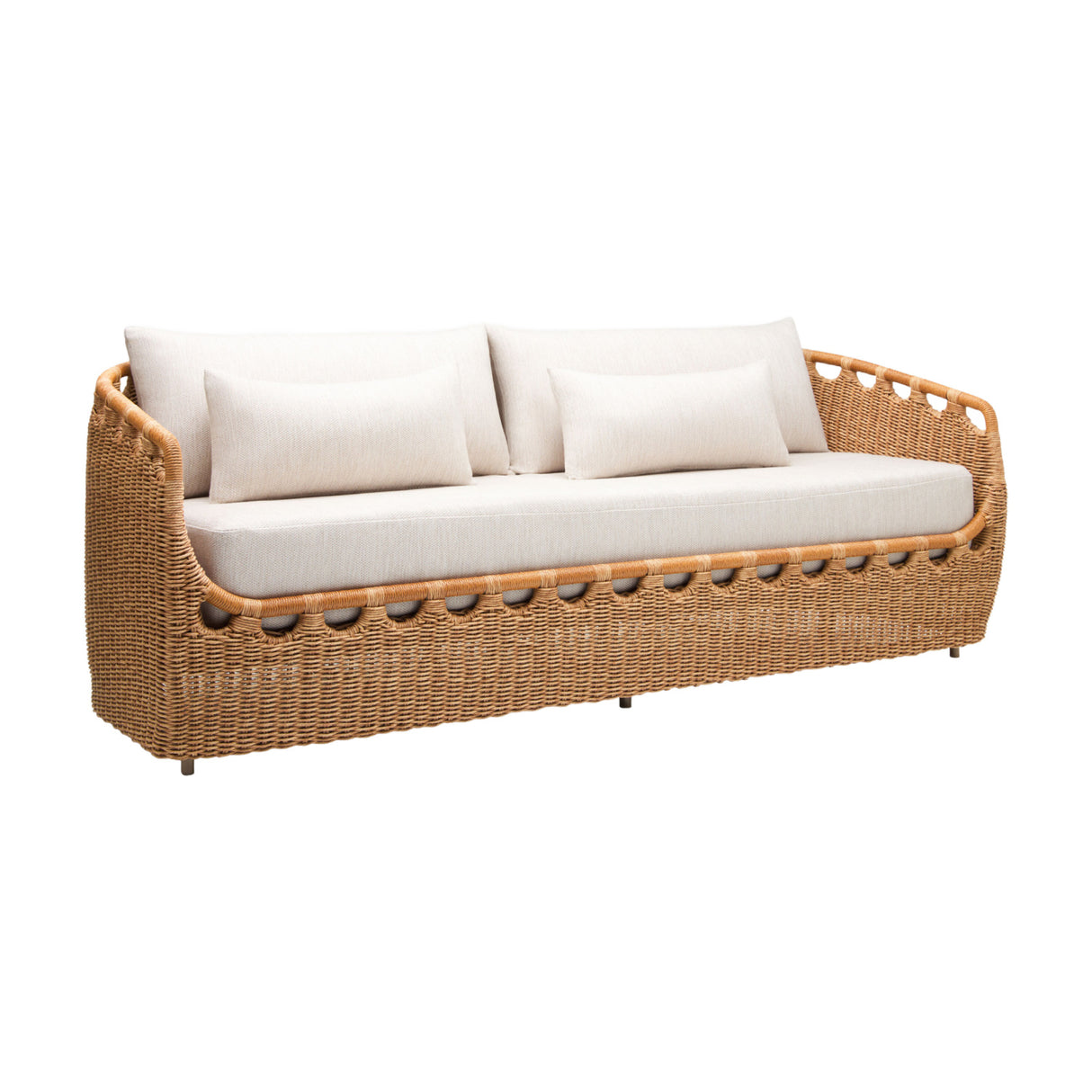 Modern European furniture - Hand-Woven Wicker Outdoor Sofa - www.oroa.com | Oroa.com