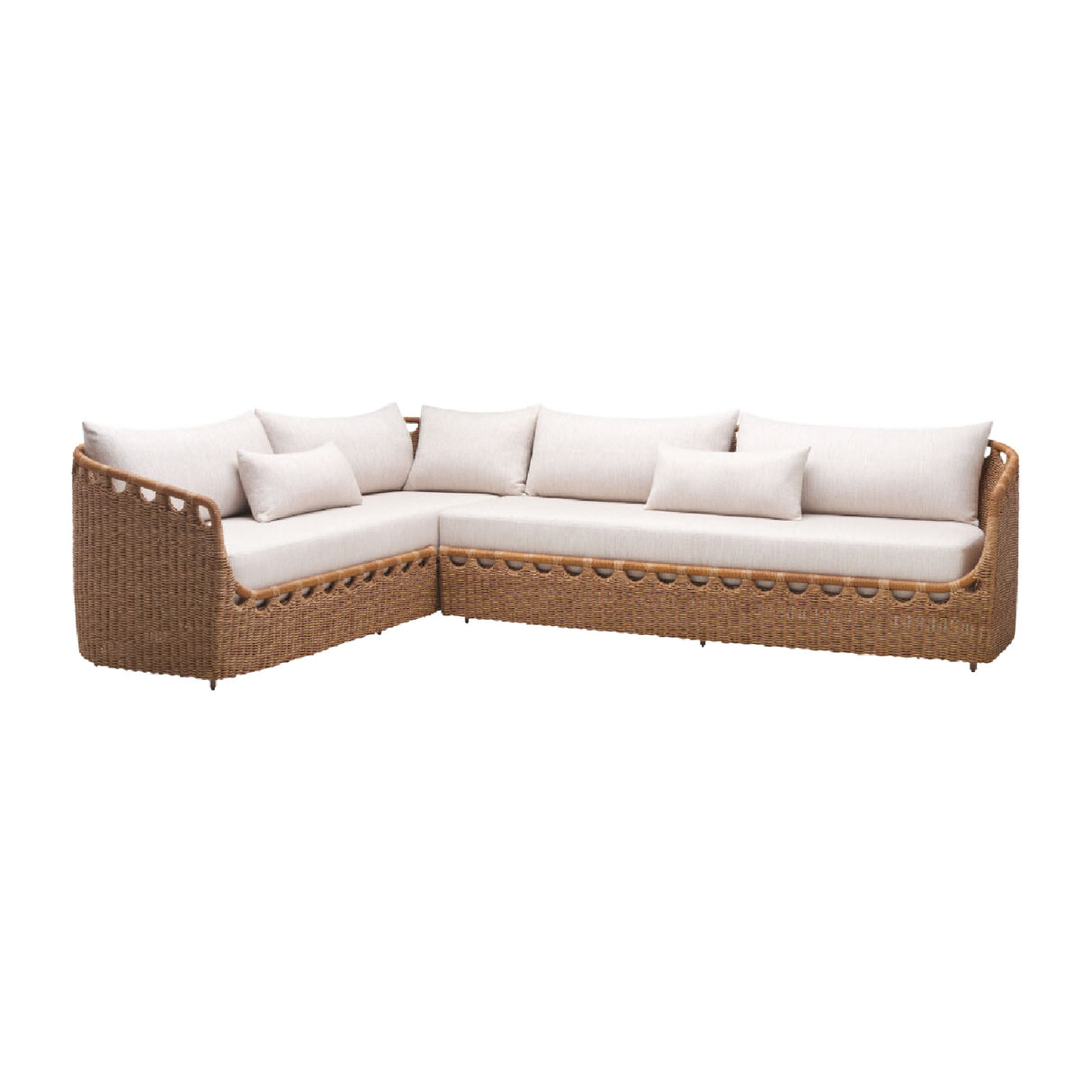 Modern European furniture - Hand-Woven Wicker Outdoor Sectional Sofa - www.oroa.com | Oroa.com