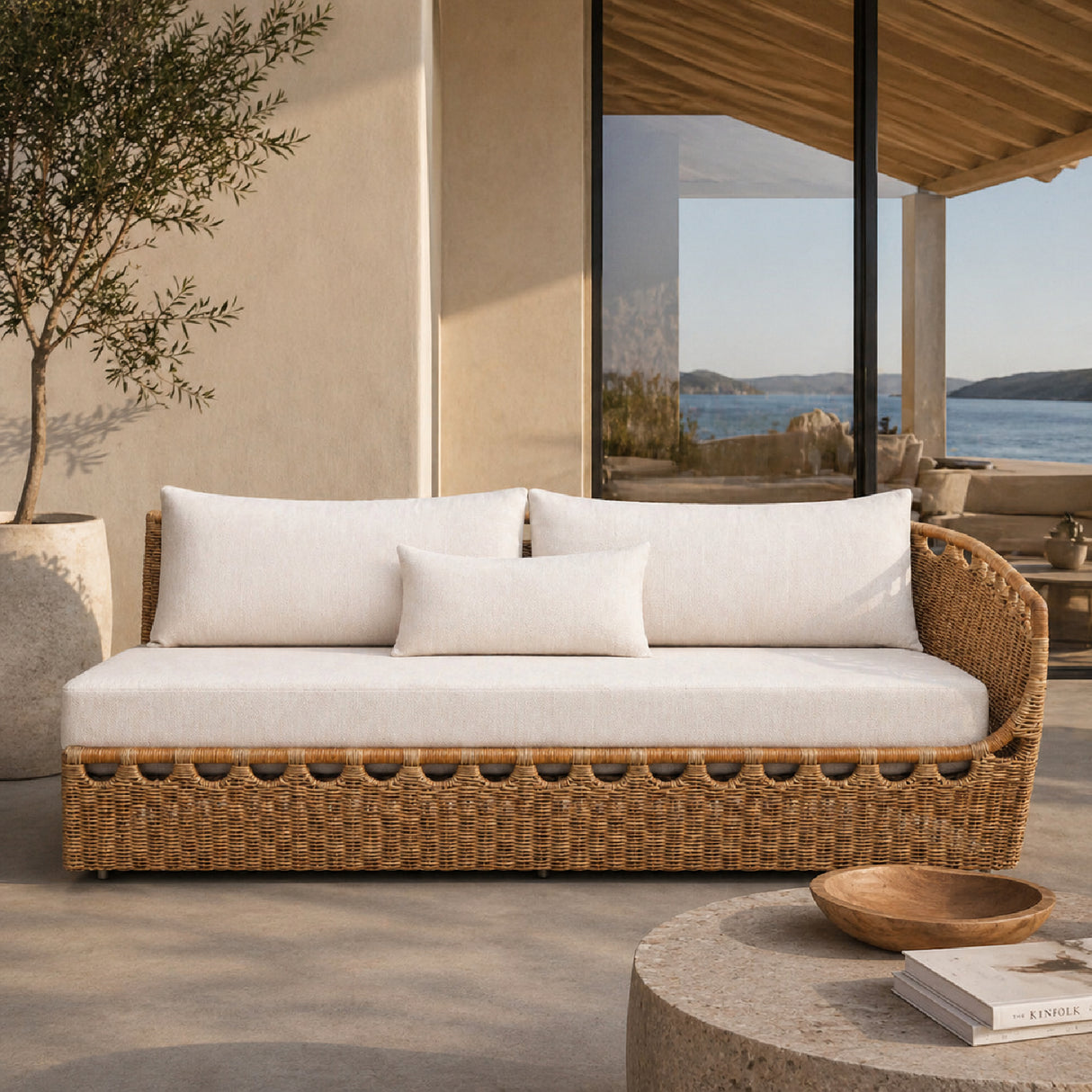 Modern European furniture - Hand-Woven Wicker Outdoor Sectional Sofa - www.oroa.com | Oroa.com