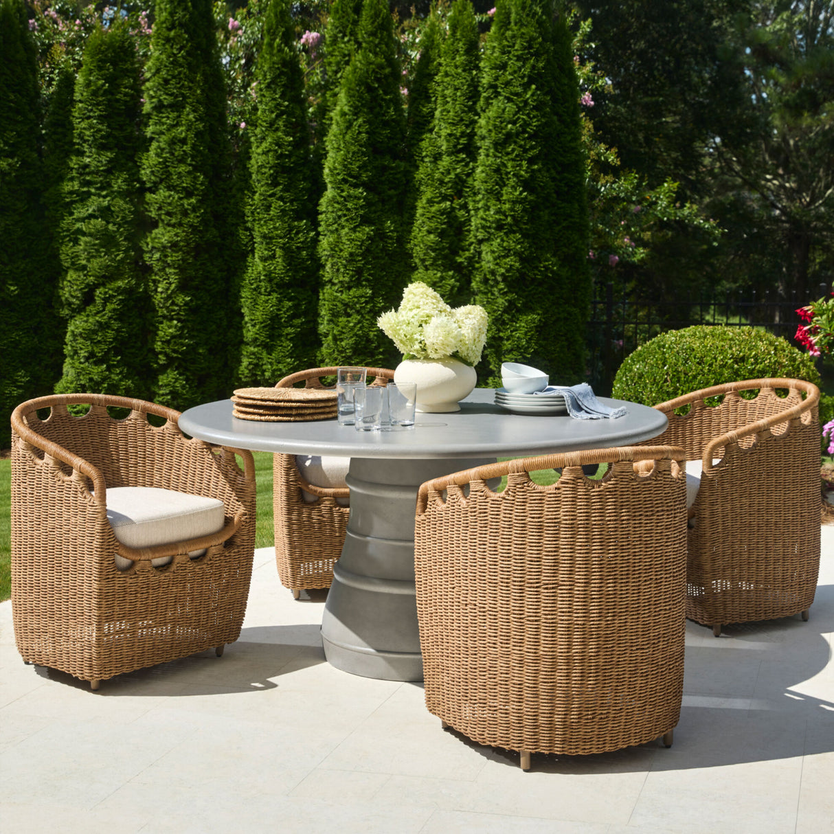 Modern European furniture - Hand-Woven Wicker Outdoor Dining Chair - www.oroa.com | Oroa.com