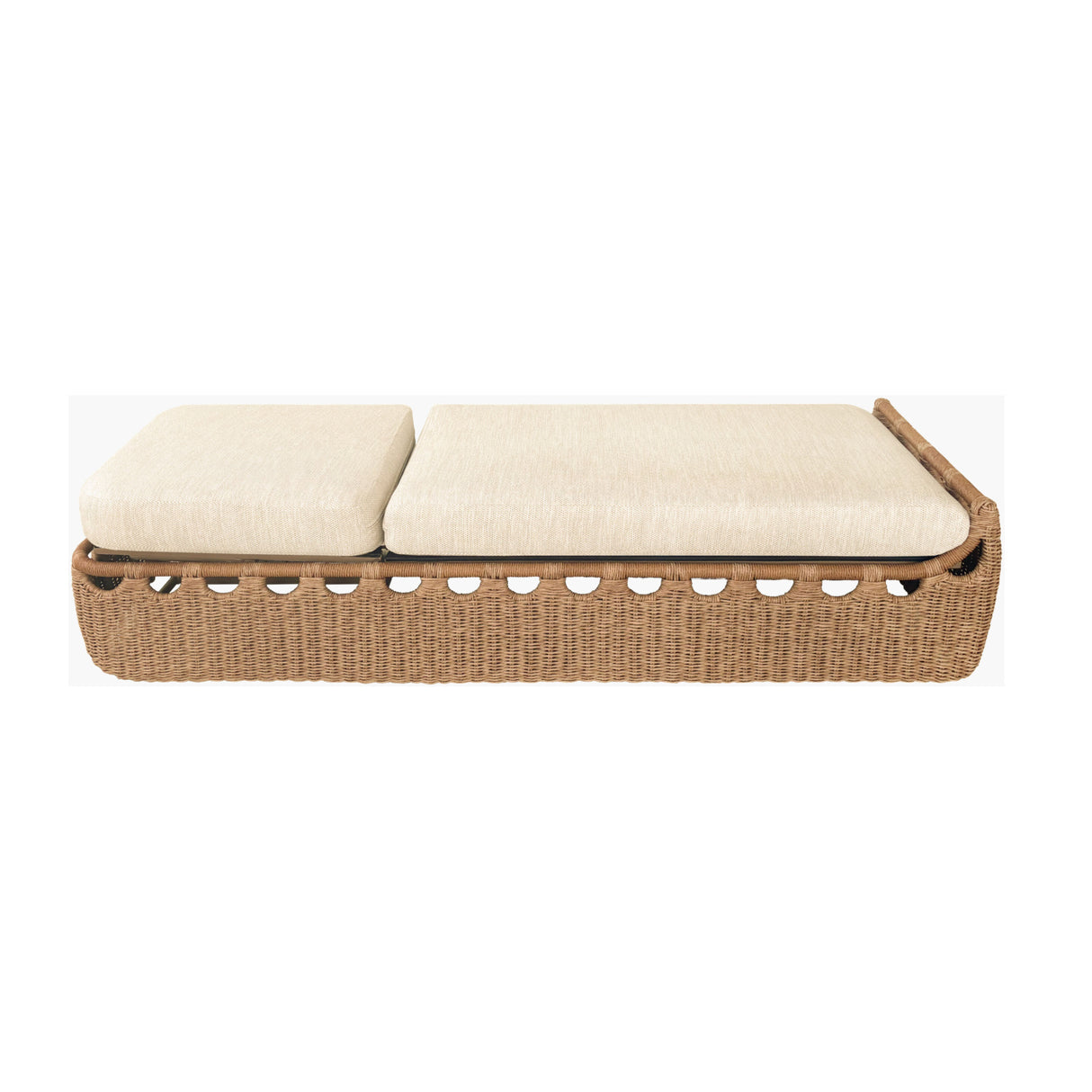Modern European furniture - Hand-Woven Wicker Outdoor Chaise Lounge - www.oroa.com | Oroa.com