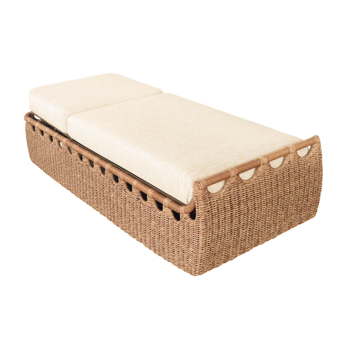 Hand-Woven Wicker Outdoor Chaise Lounge | Oroa.com