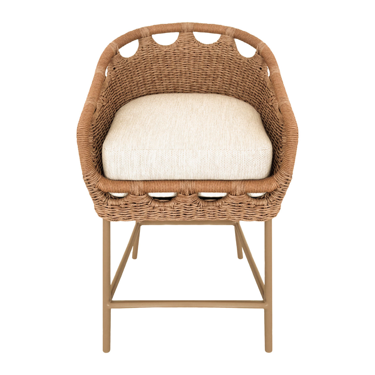Hand-Woven Wicker Outdoor Counter Stool | Oroa.com