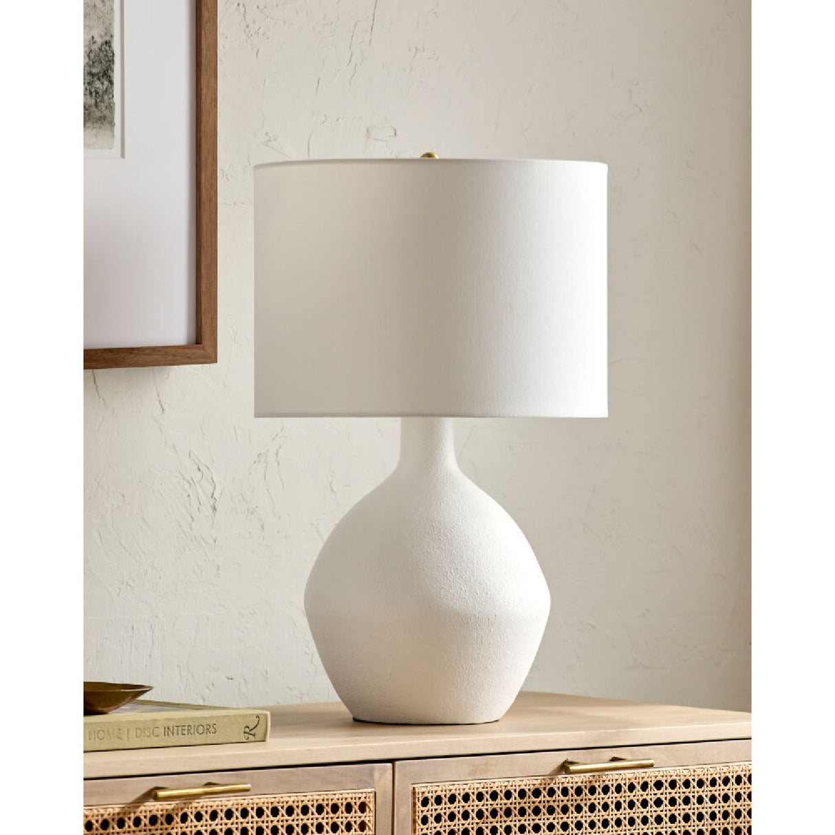 Modern European furniture - Linen Shade Ceramic Table Lamp - www.oroa.com | Oroa.com