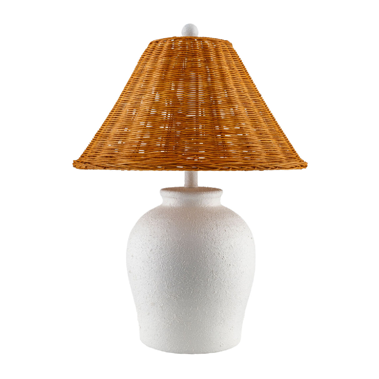 Modern European furniture - Brown Rattan Ceramic Table Lamp - www.oroa.com | Oroa.com
