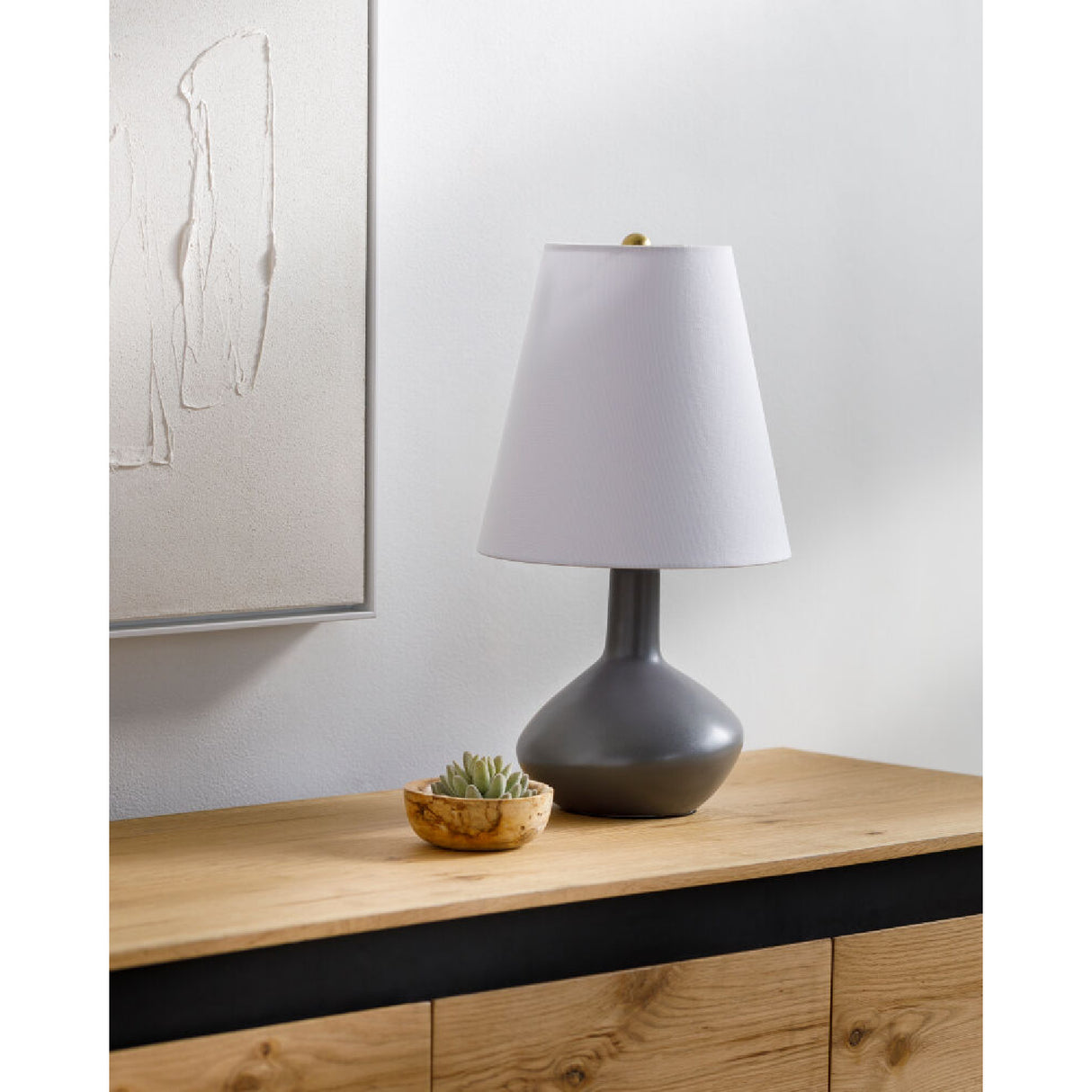 Modern European furniture - Tall Linen Shade Table Lamp - www.oroa.com | Oroa.com