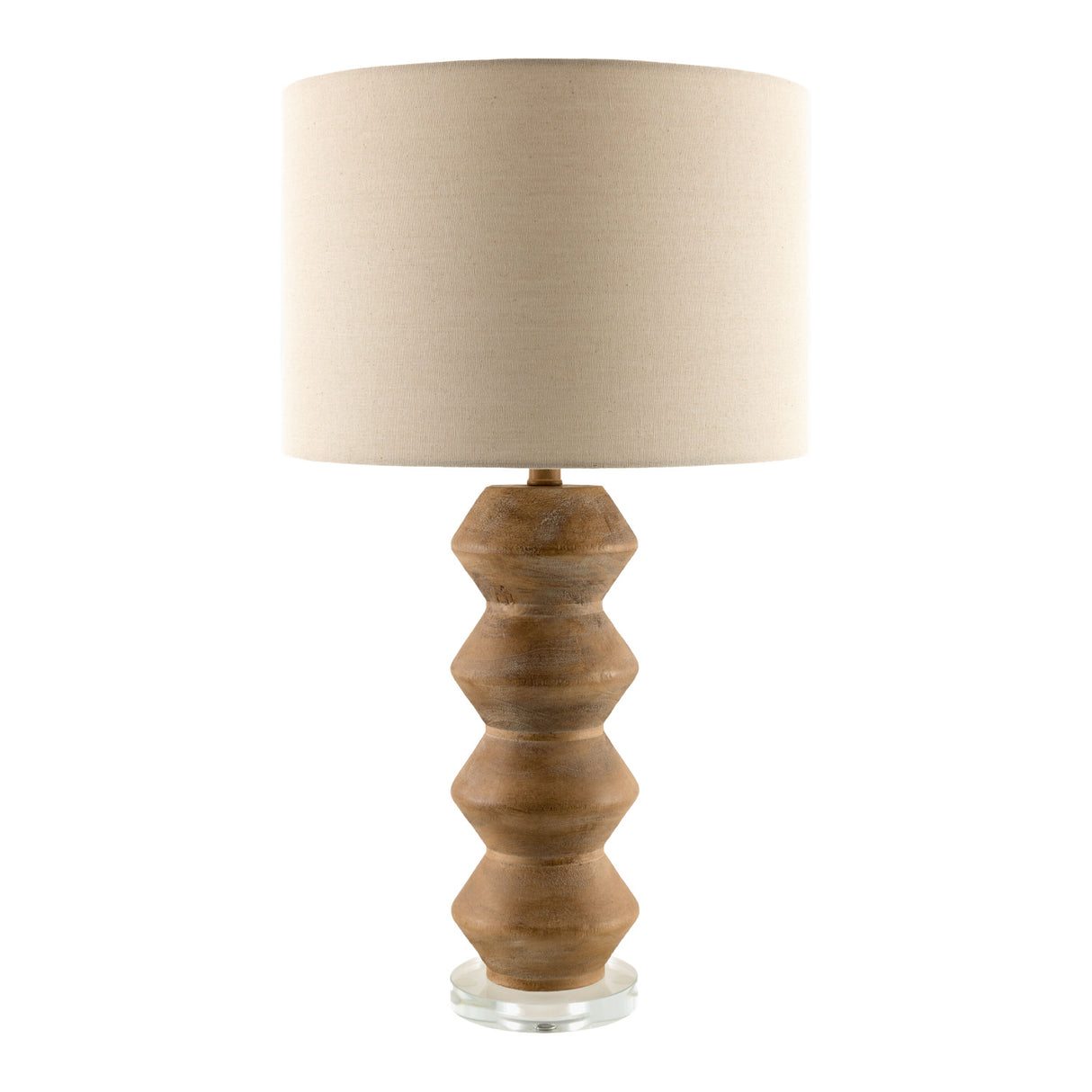 Modern European furniture - Geometrical Base Linen Table Lamp - www.oroa.com | Oroa.com