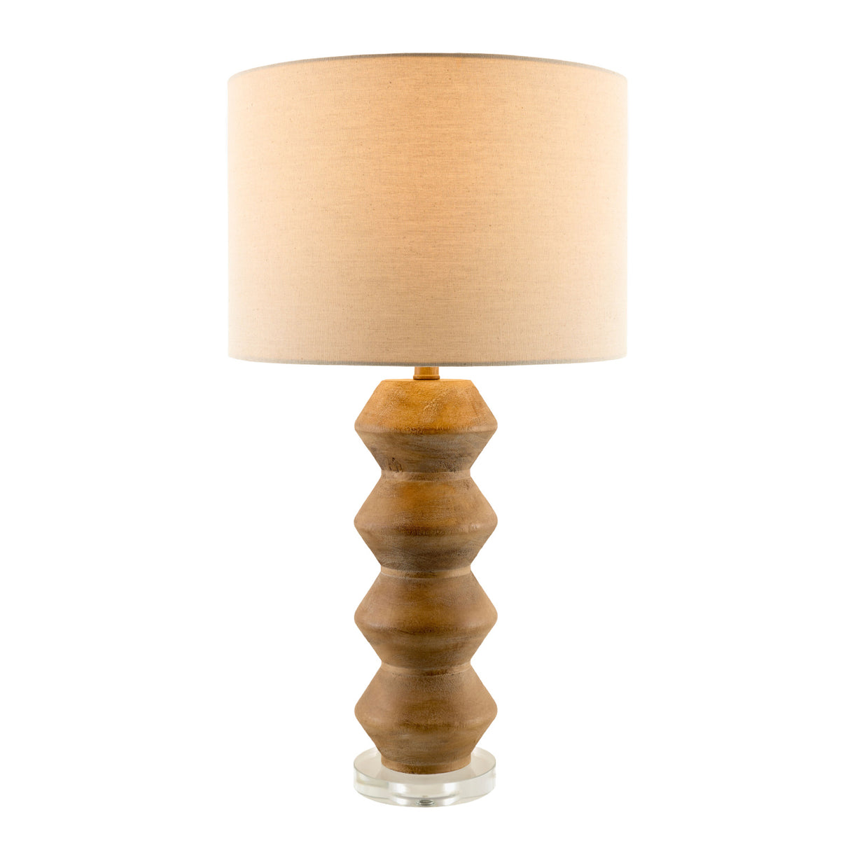 Modern European furniture - Geometrical Base Linen Table Lamp - www.oroa.com | Oroa.com