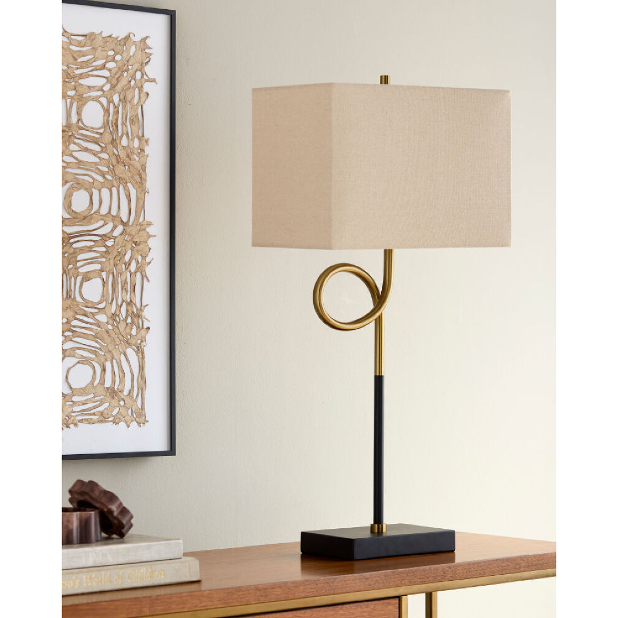 Modern European furniture - Twisted Iron Accent Table Lamp - www.oroa.com | Oroa.com