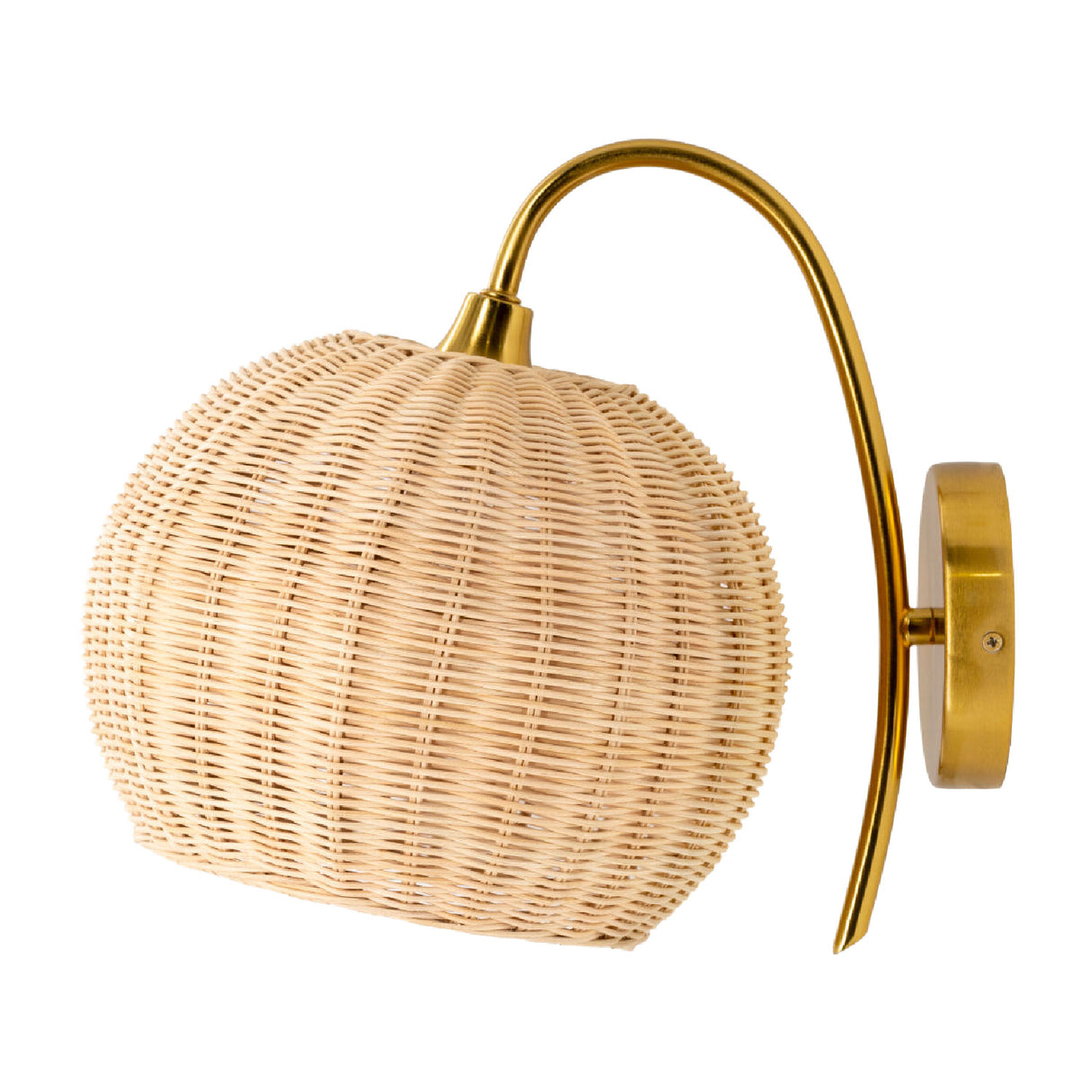 Modern European furniture - Round Rattan Wall Lamp - www.oroa.com | Oroa.com