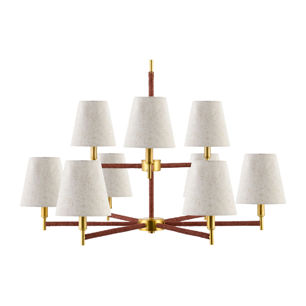 Modern European furniture - Fabric Shade 9-Light Chandelier - www.oroa.com | Oroa.com