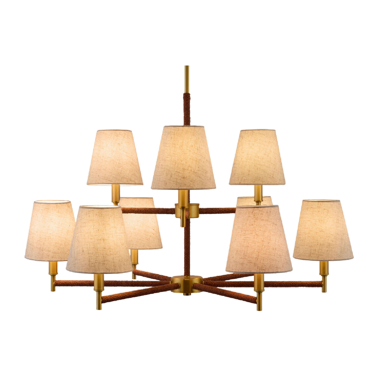 Modern European furniture - Fabric Shade 9-Light Chandelier - www.oroa.com | Oroa.com