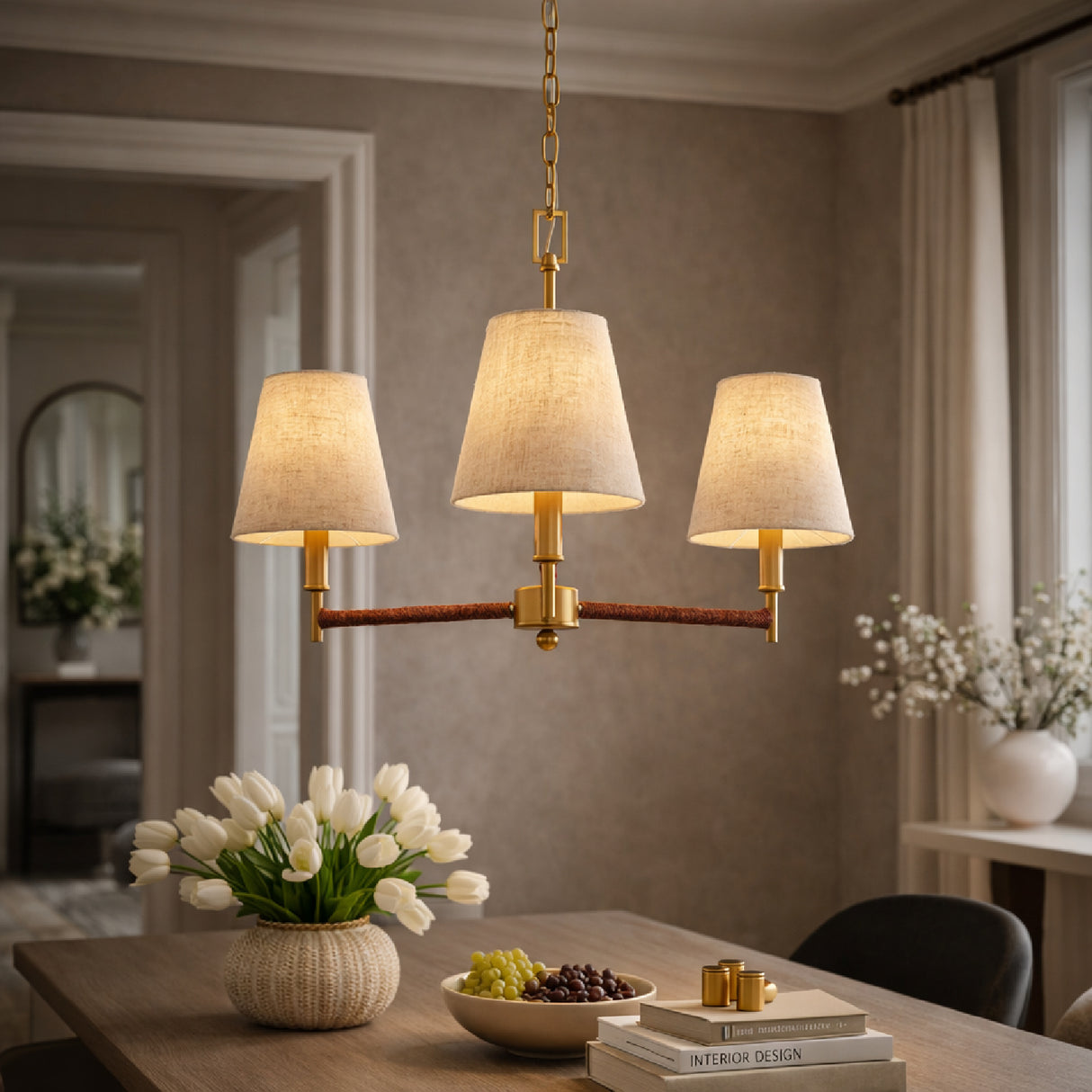 Modern European furniture - Gold Armed Chandelier - www.oroa.com | Oroa.com