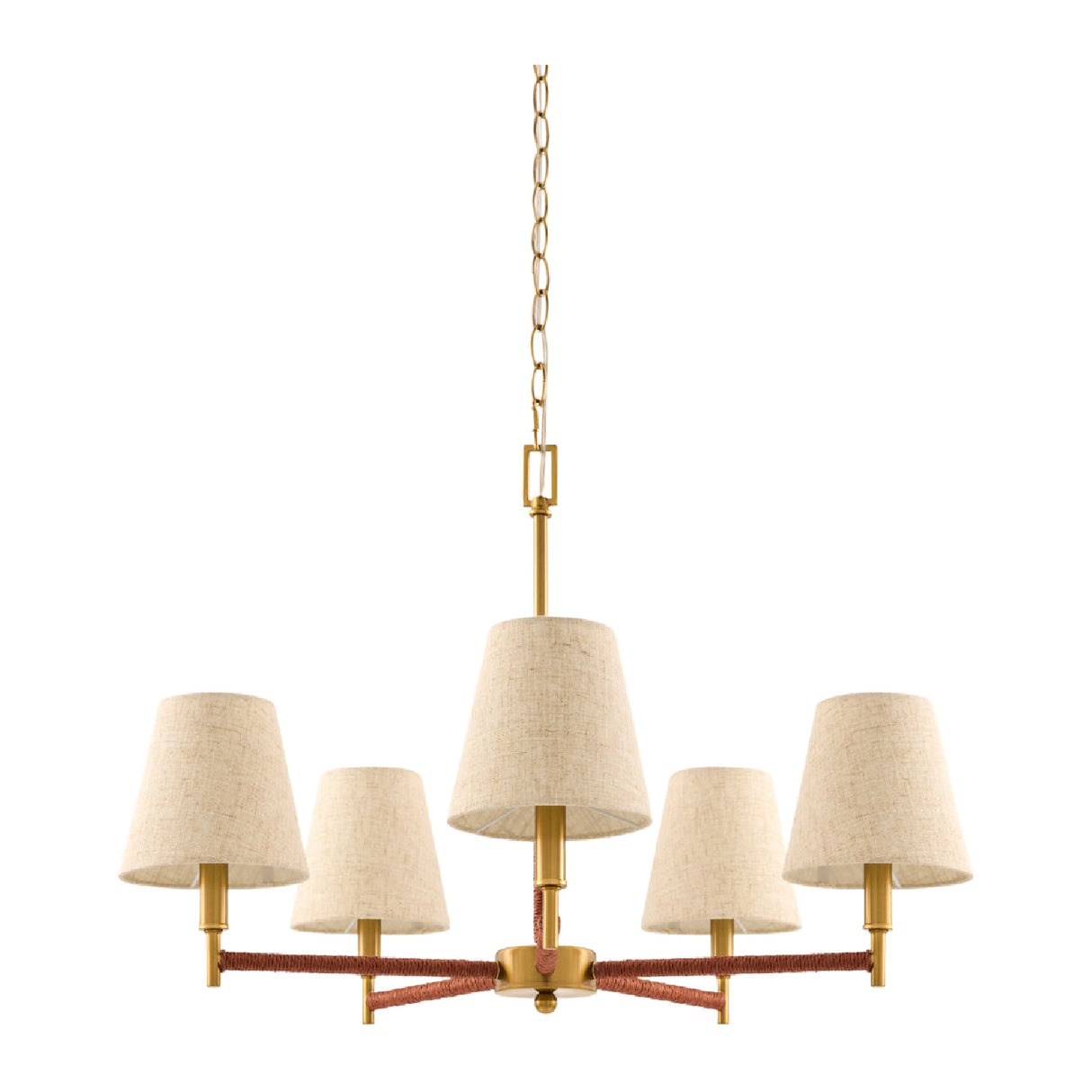 Modern European furniture - Gold Armed Chandelier - www.oroa.com | Oroa.com