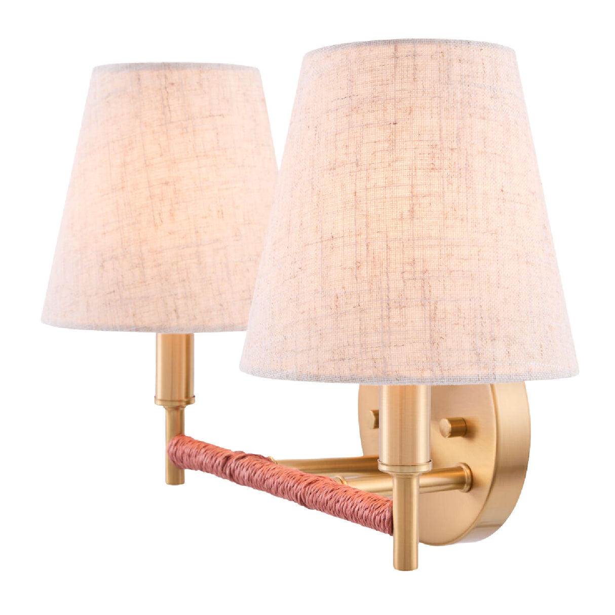 Modern European furniture - Fabric Shade 2-Light Wall Lamp - www.oroa.com | Oroa.com