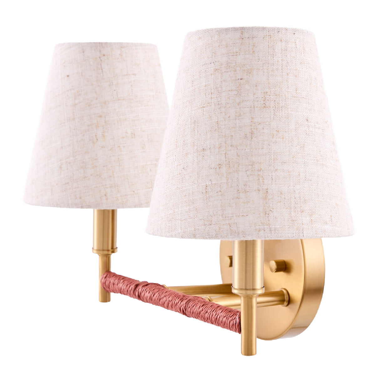 Modern European furniture - Fabric Shade 2-Light Wall Lamp - www.oroa.com | Oroa.com